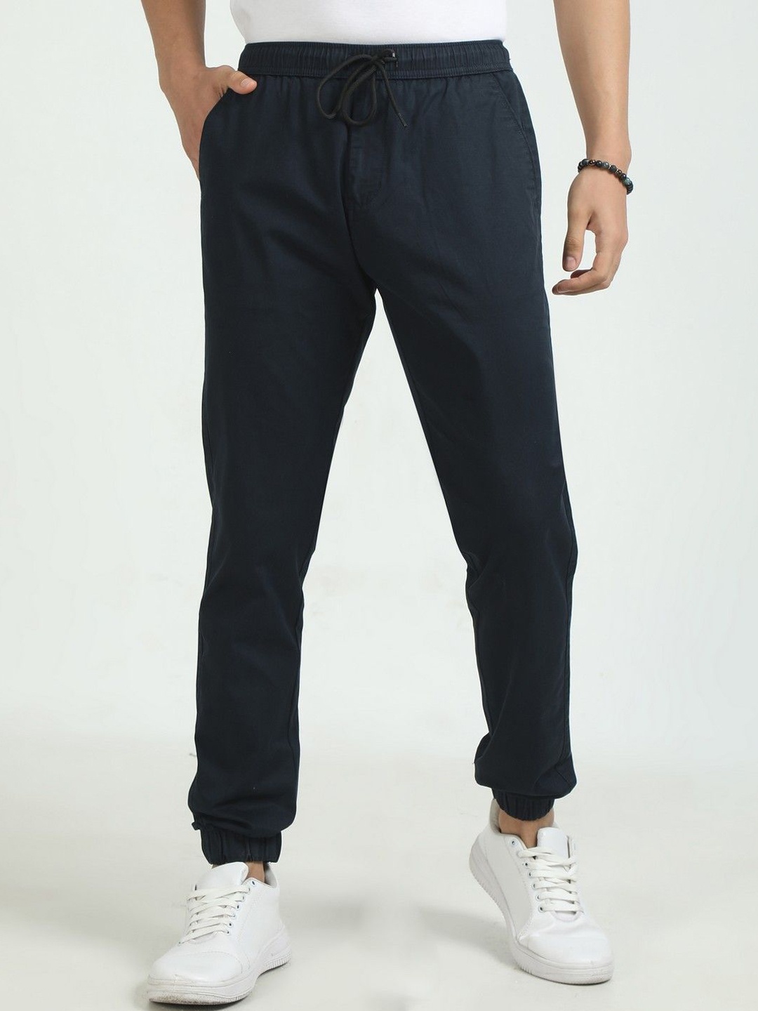 

THE BEETEL HOUSE Men Relaxed Air Joggers Trousers, Navy blue