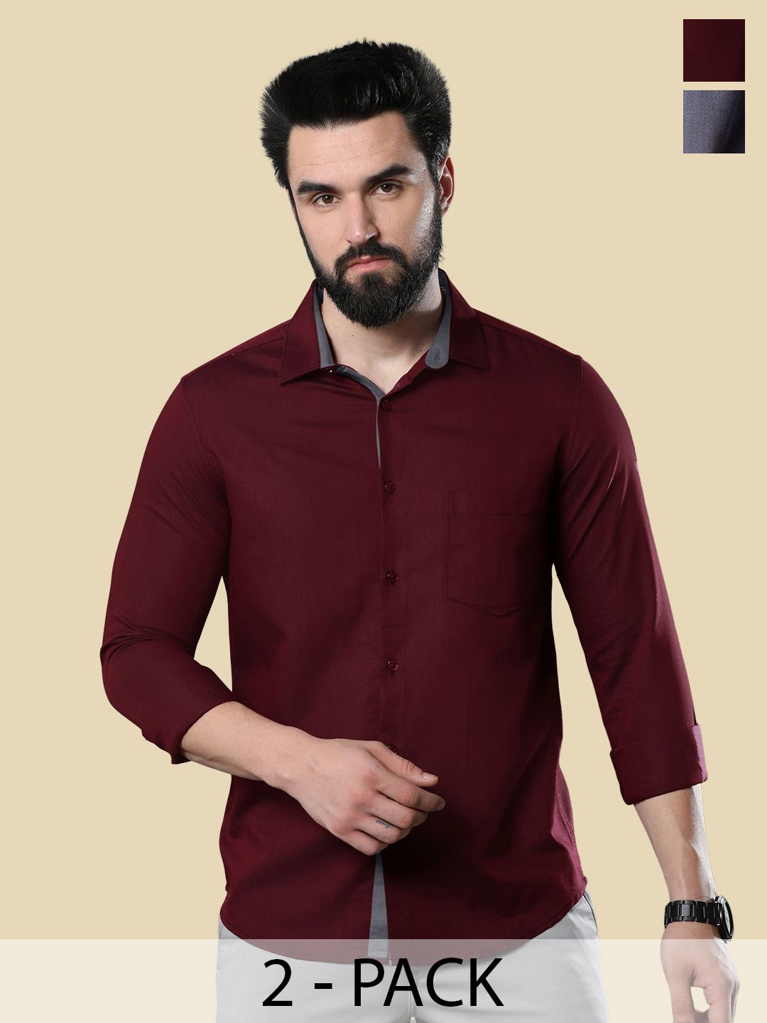 

Moda Rapido Men Standard Opaque Formal Shirt, Multi