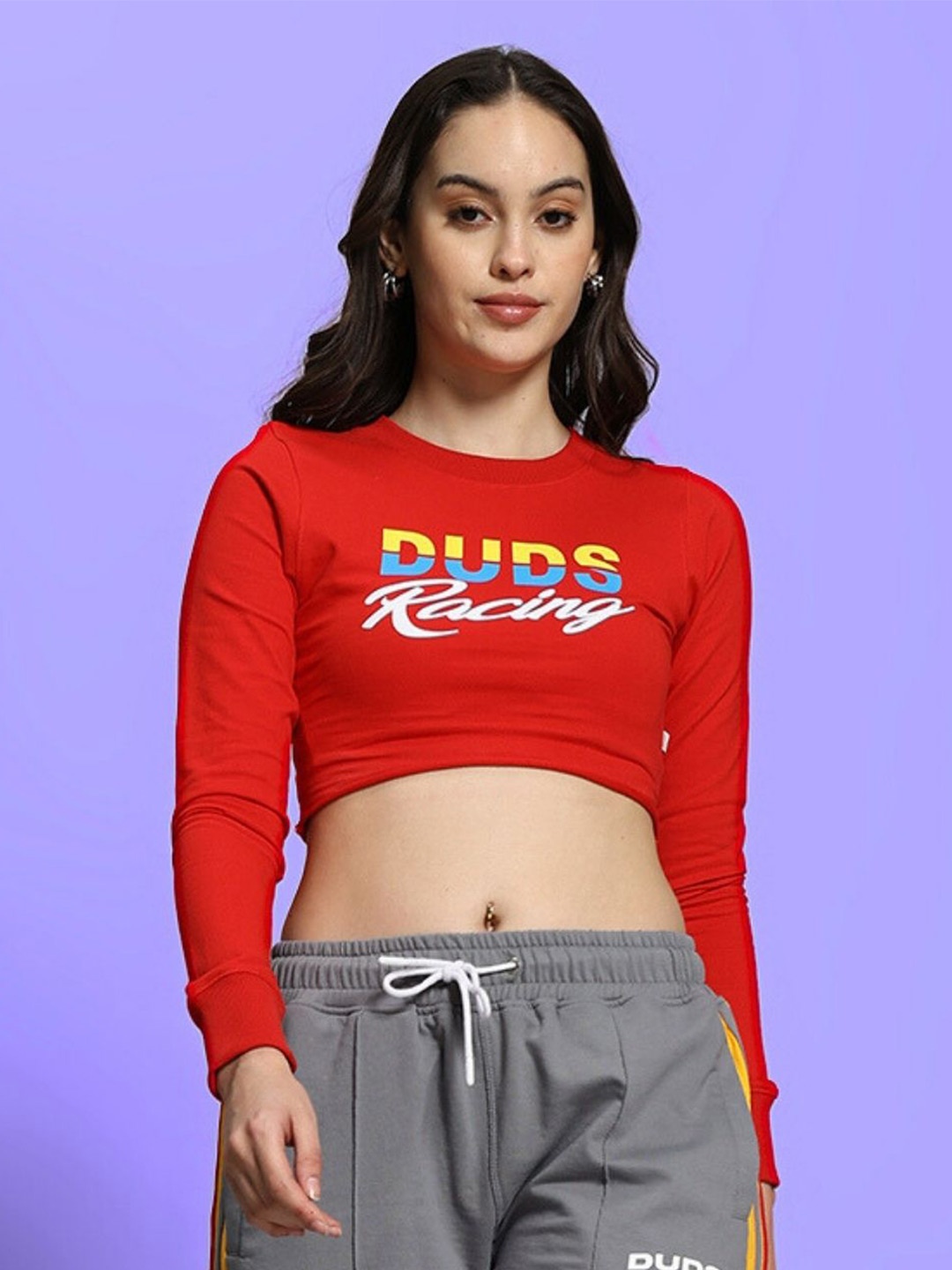 

WEARDUDS Print Cotton Top, Red