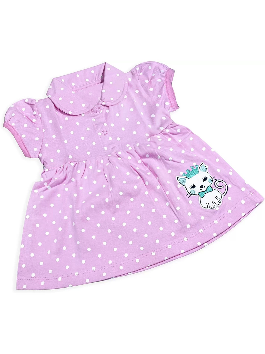 

PARYAG Polka Dot Print A-Line Dress, Pink