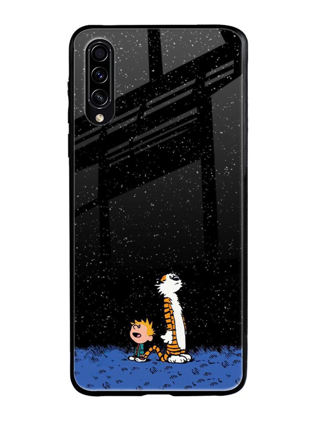 

QRIOH Quirky Printed Samsung Galaxy A50s Back Case Mobile Accessories, Black