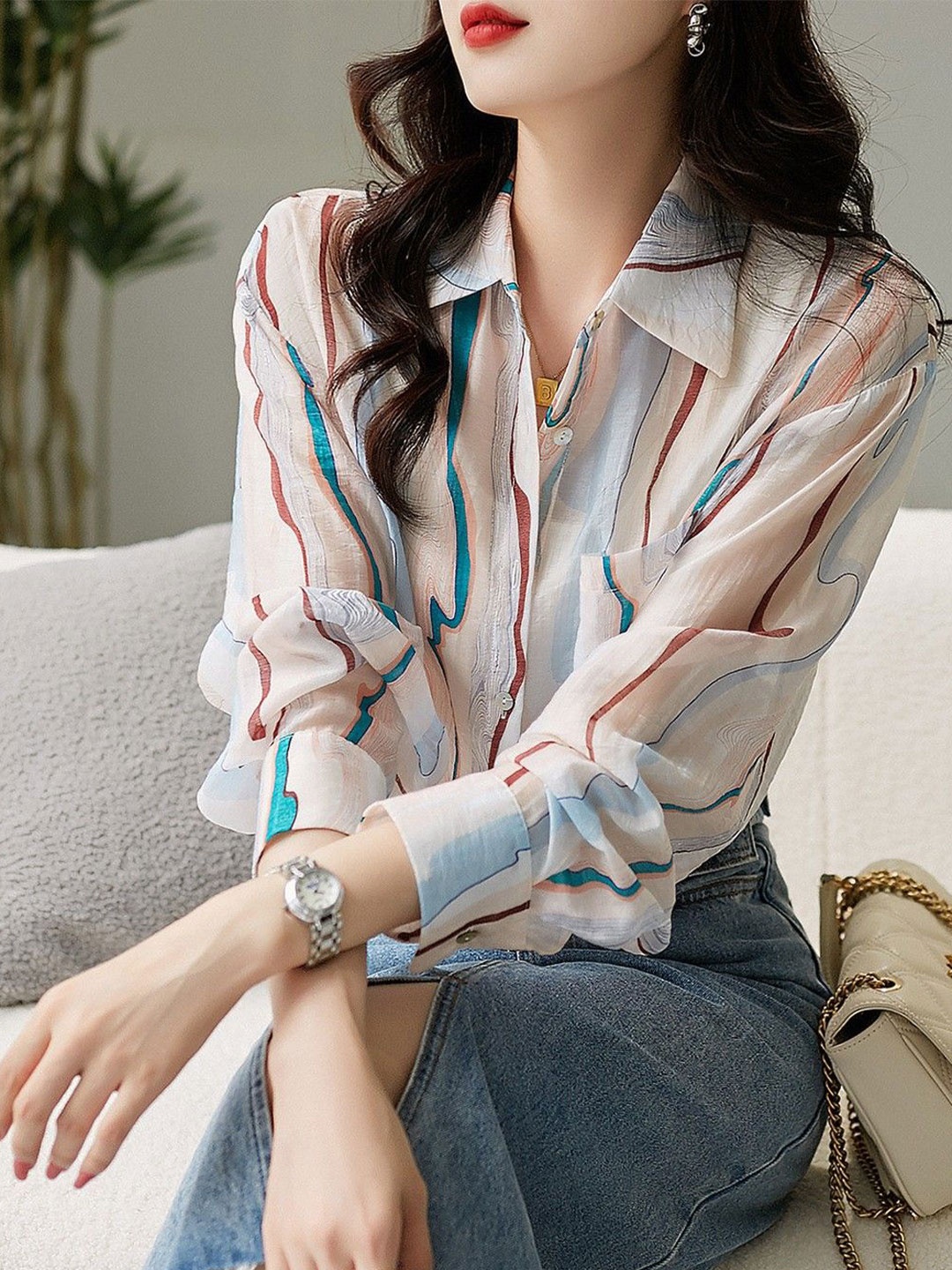 

StyleCast Women Floral Opaque Printed Casual Shirt, Multi