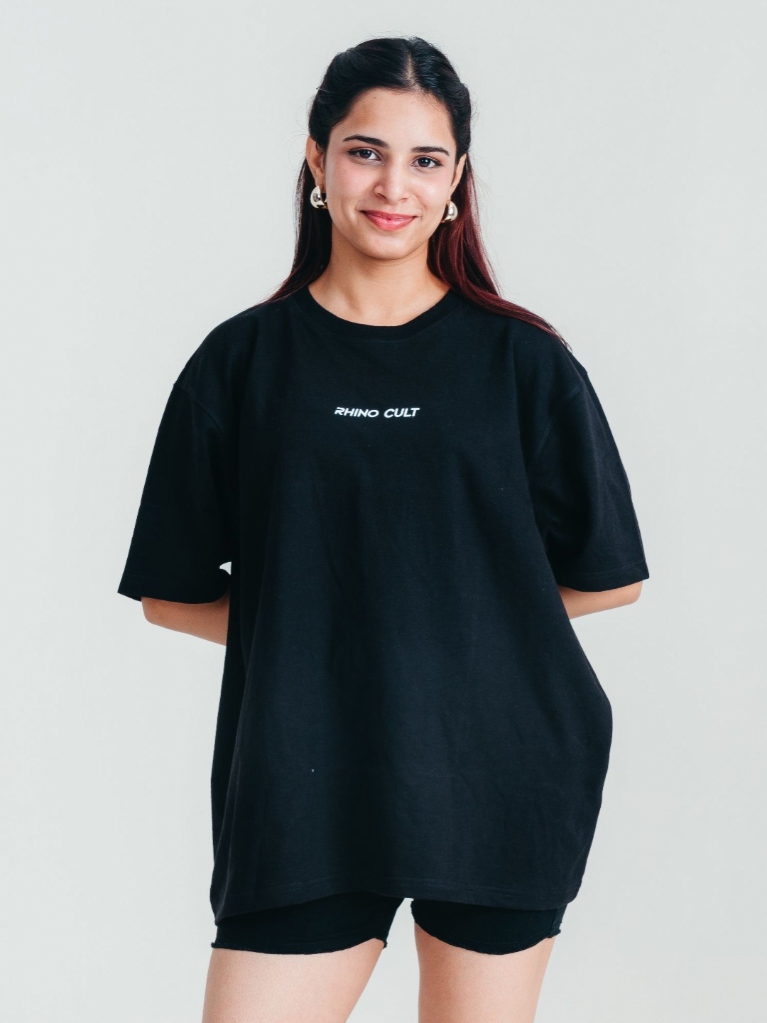 

RHINO CULT Women Typography T-shirt, Black