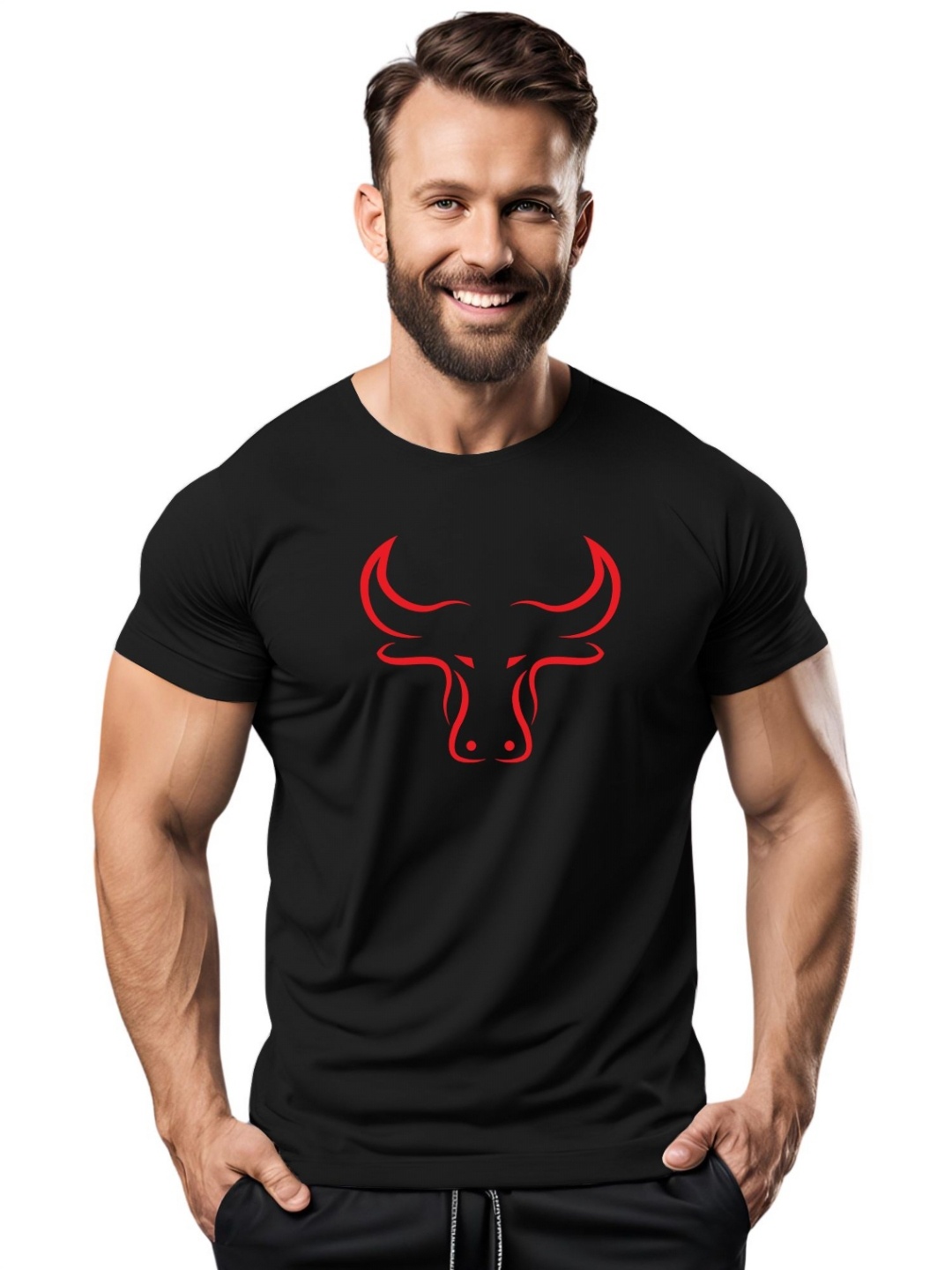 

3Colors Men Moisture Wicking Pockets T-shirt, Black