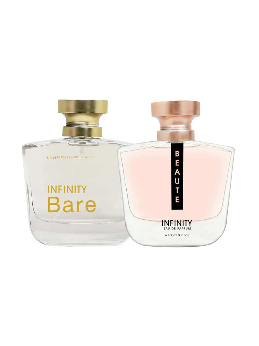 

Infinity Set Of 2 Beaute & Bare Eau De Parfum - 100 ml Each, Transparent
