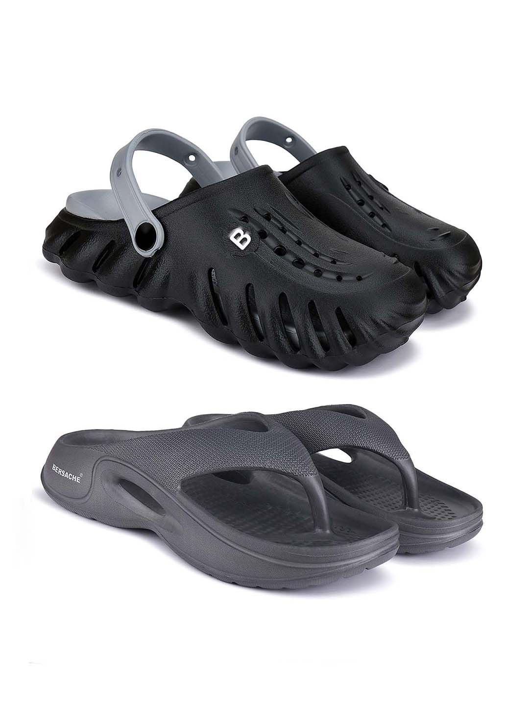 

BERSACHE Men Slip-On, Black