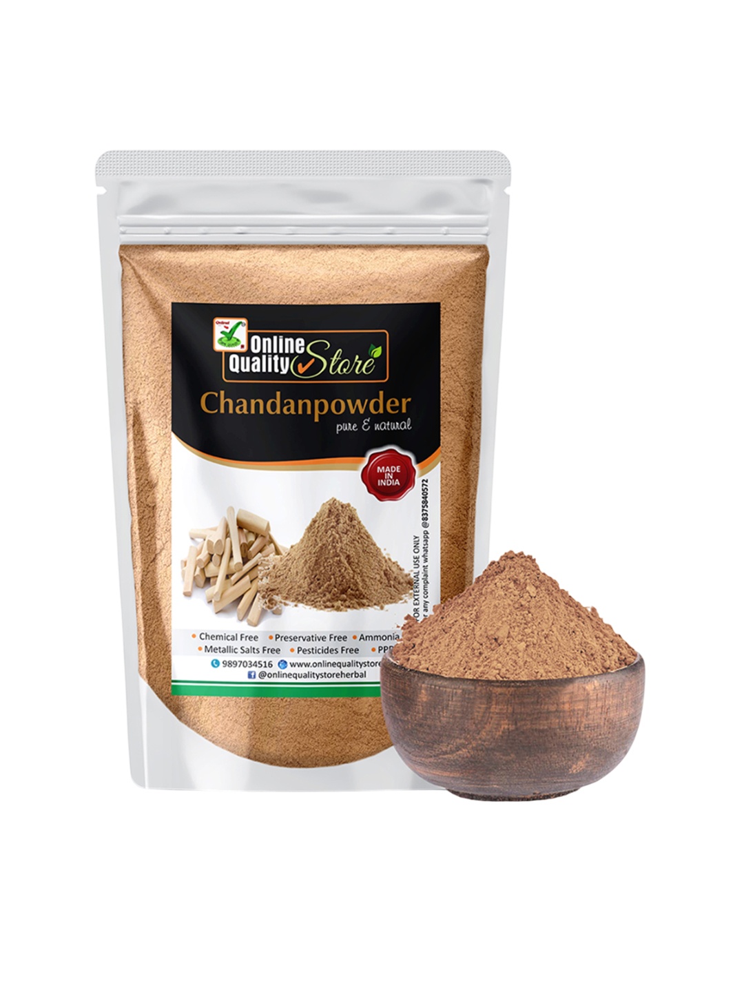 

Online Quality Store Pure And Natural Chandan Powder - 400 g, Brown