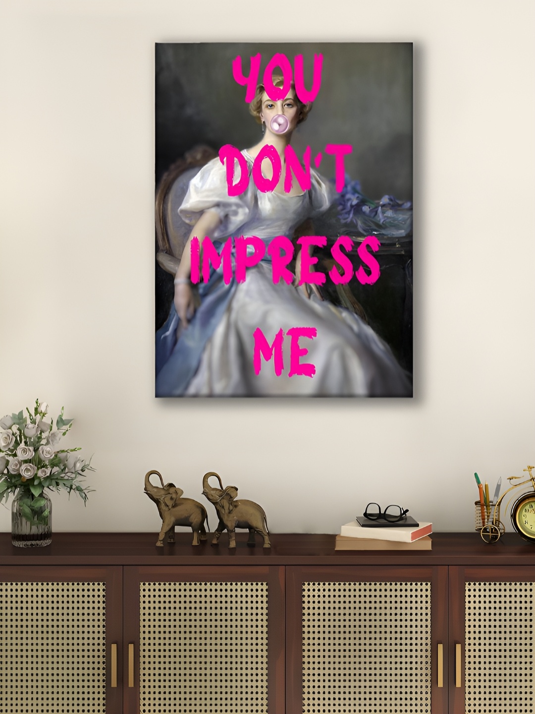 

Myntra Elegant Homes White & Pink 1 Piece Canvas Other Wall Paintings