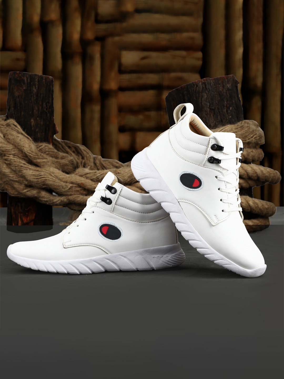 

Shoe Island Men Woven Design Sneakers, White
