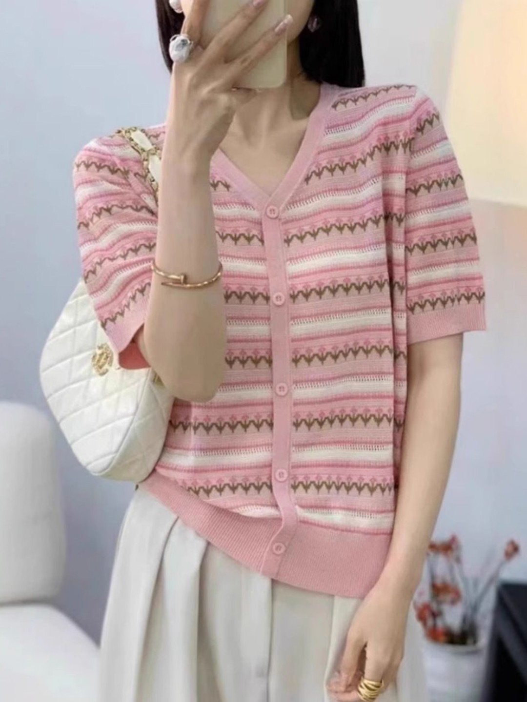 

StyleCast Women V-Neck T-shirt, Pink
