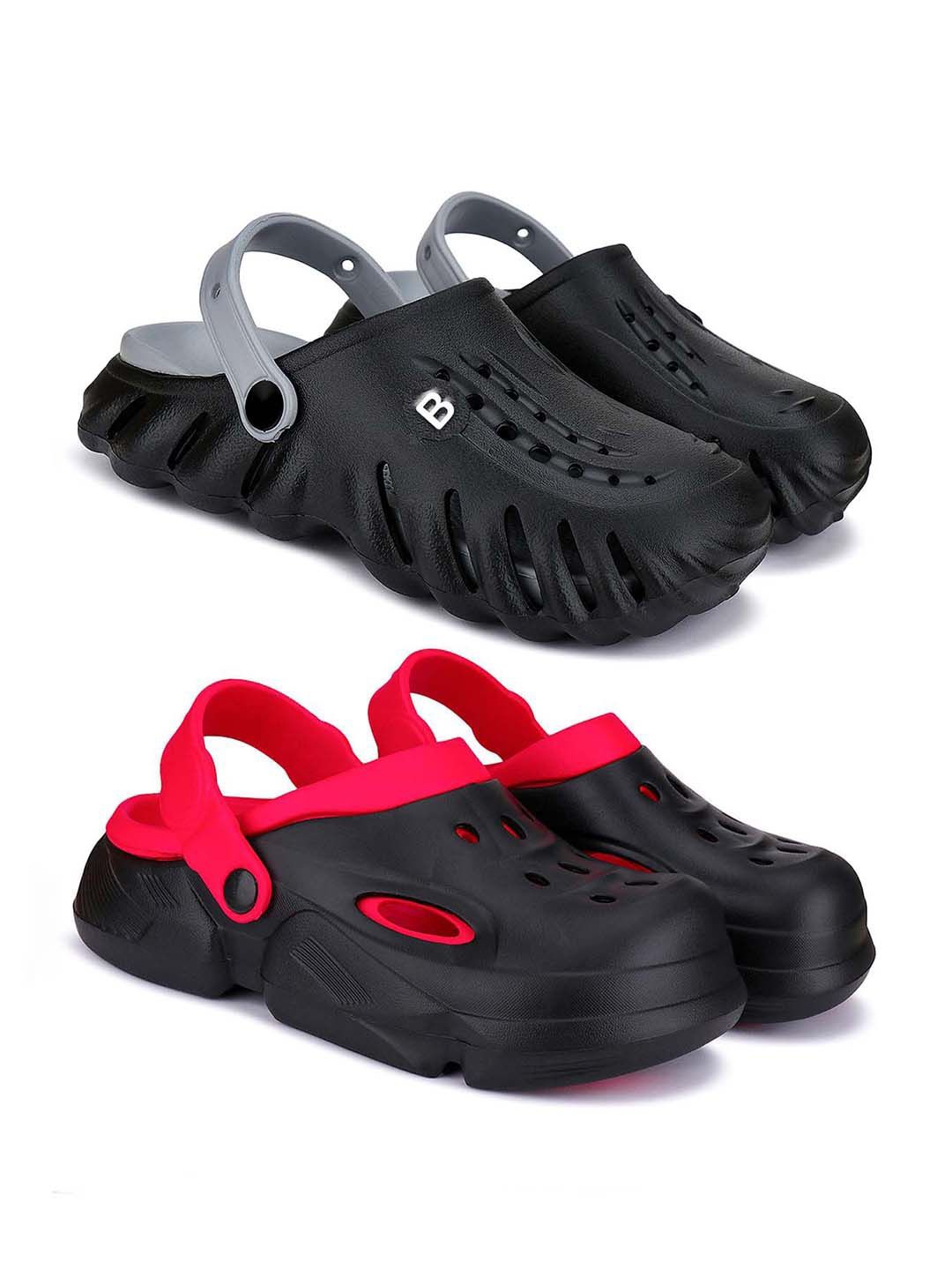 

BERSACHE Men Clogs, Black