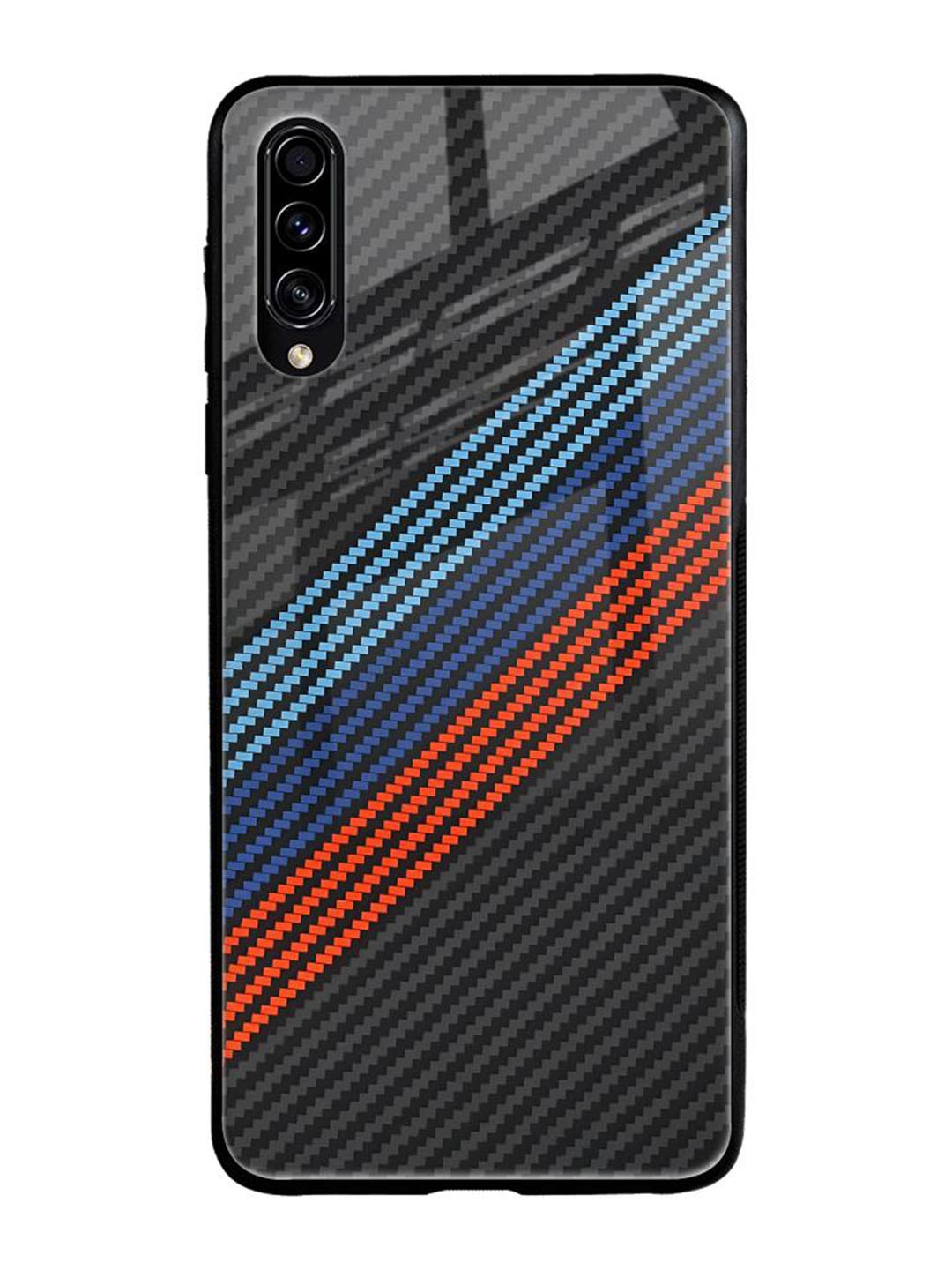 

QRIOH Abstract Printed Samsung Galaxy A50s Back Case Mobile Accessories, Black