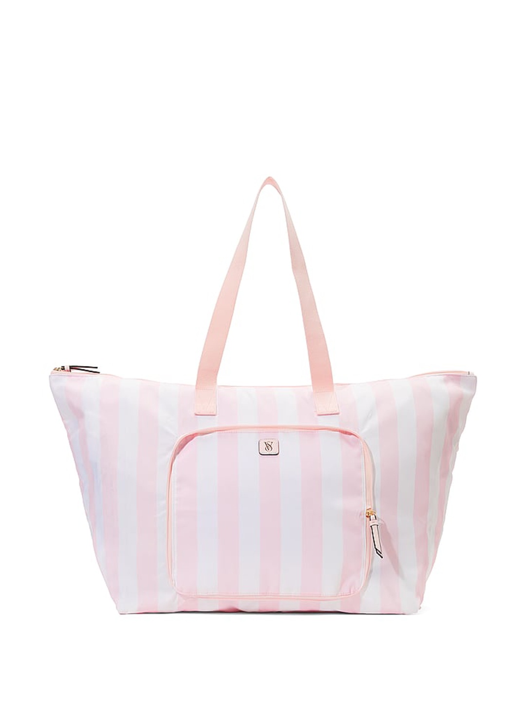 

Victoria's Secret Striped Oversized Shopper Shoulder Bag with Tasselled, Pink