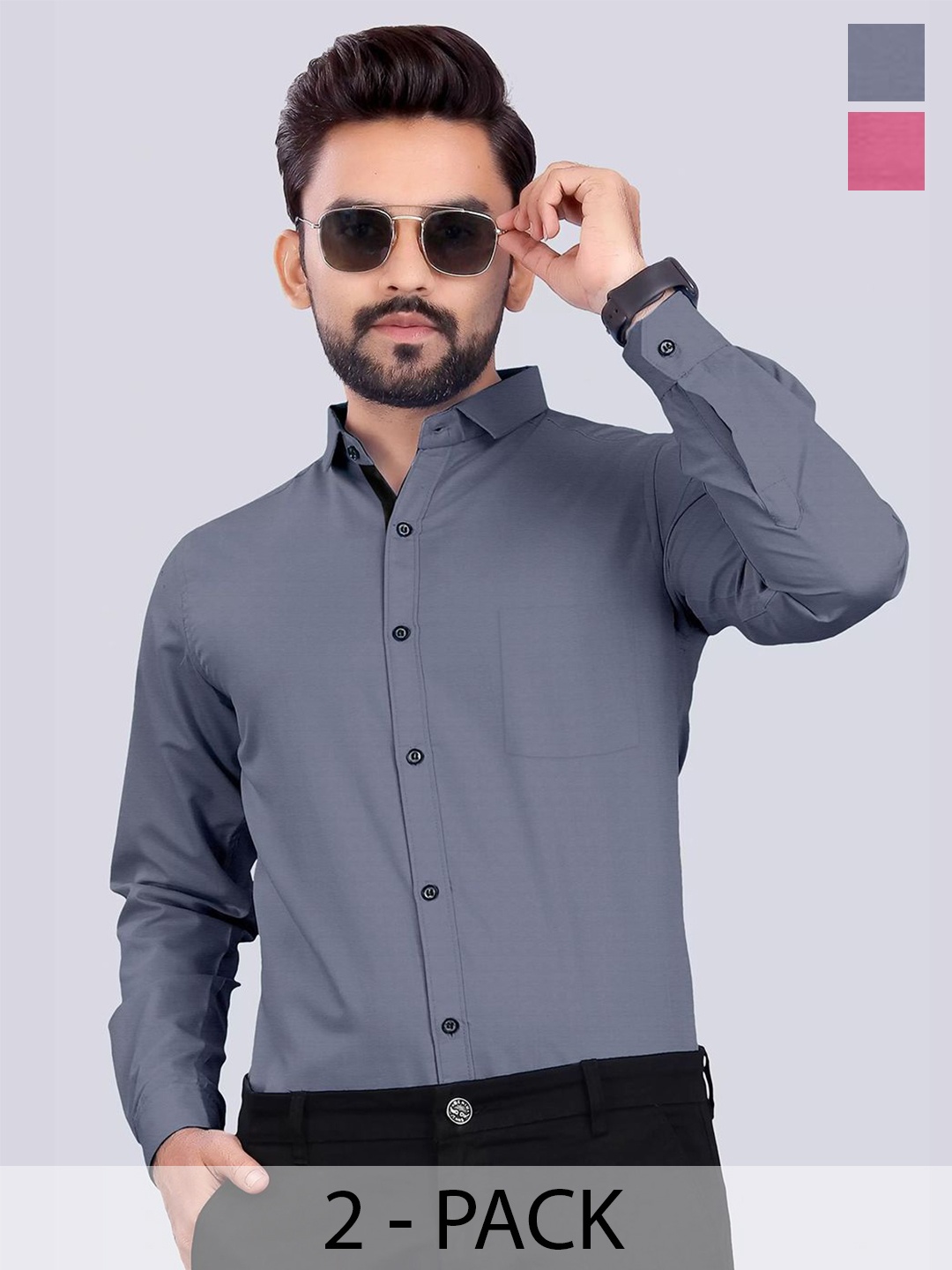 

Moda Rapido Men Standard Opaque Formal Shirt, Multi