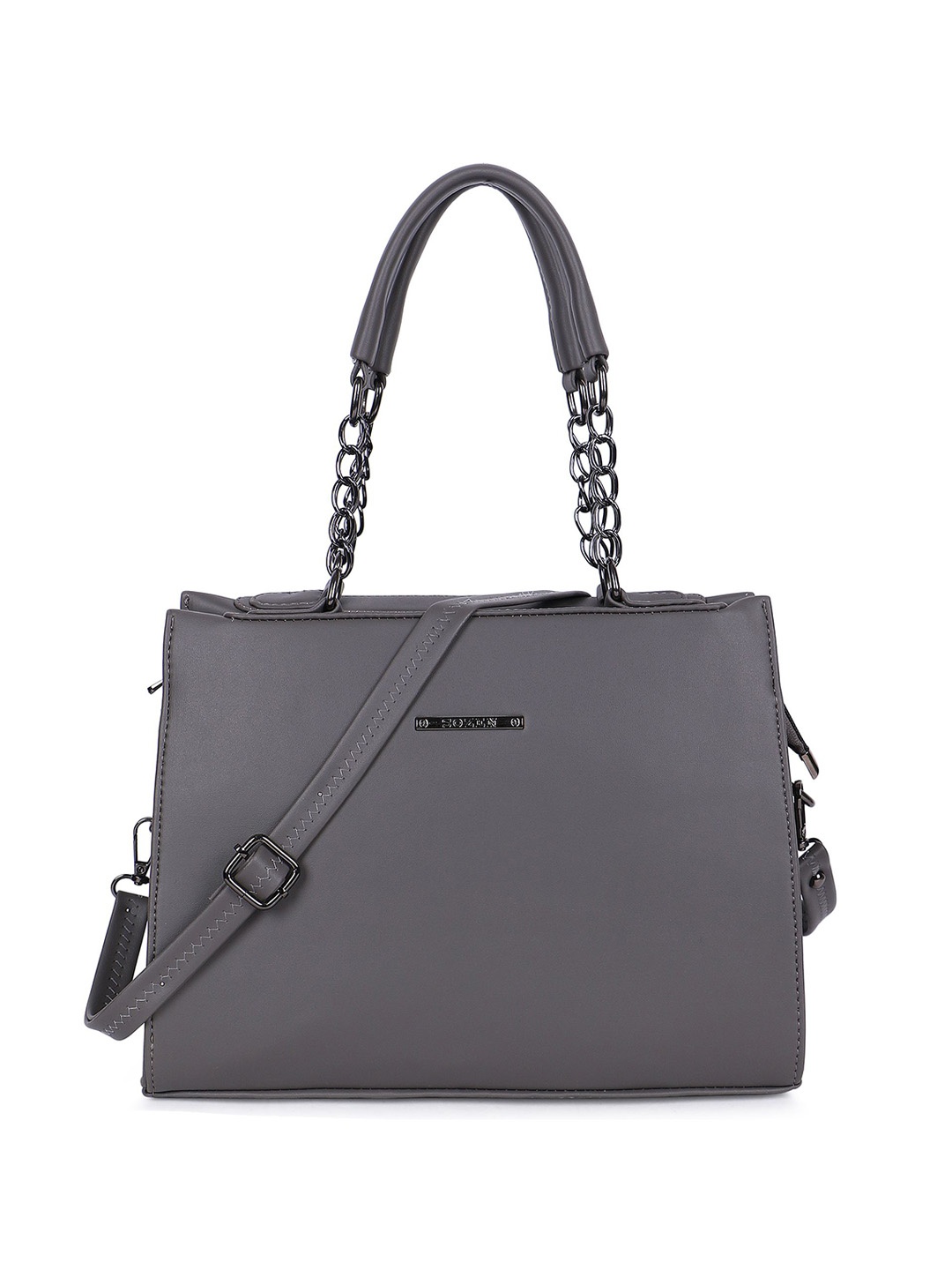 

LADY QUINTON PU Structured Handheld Bag with Quilted, Grey