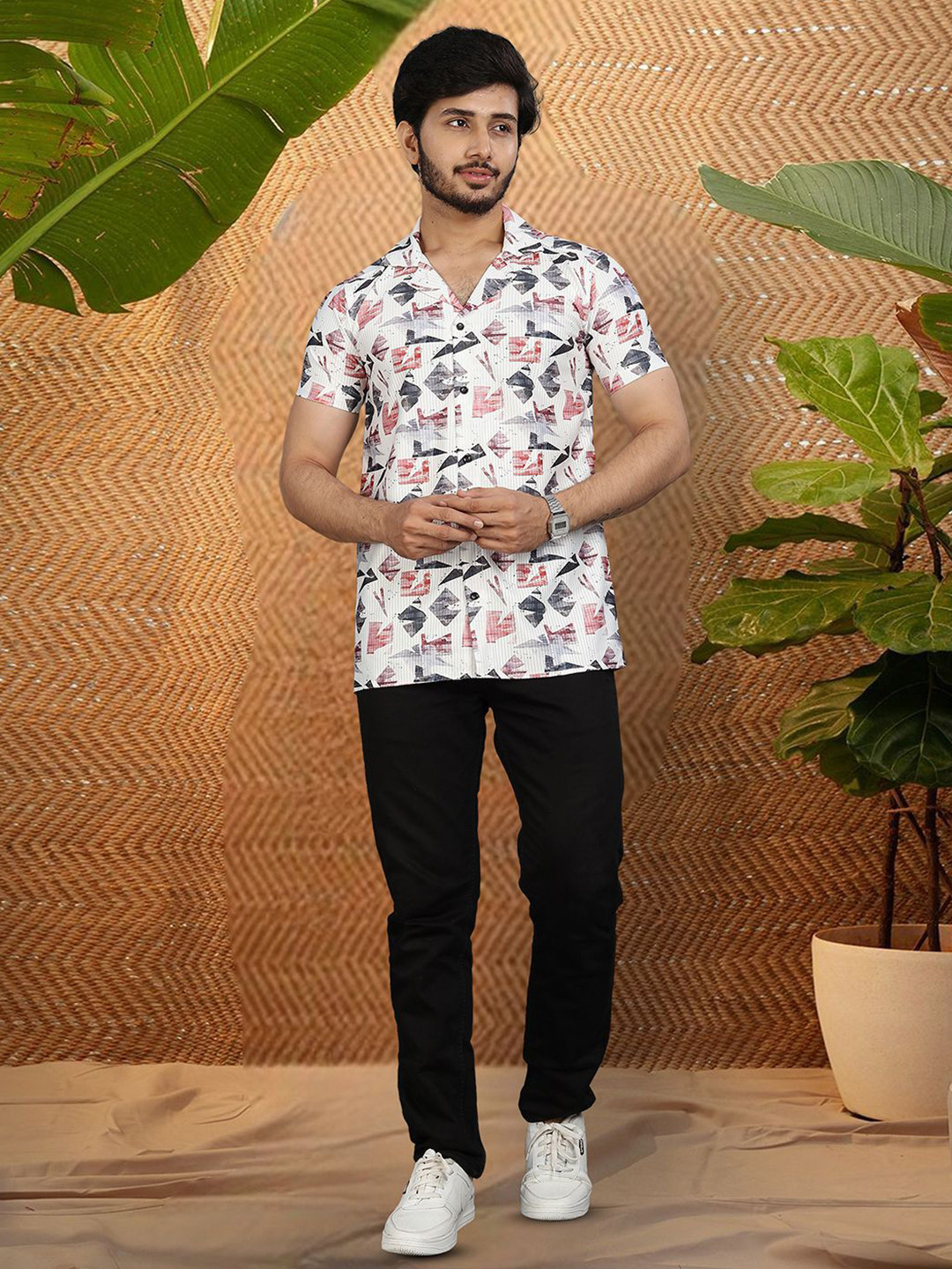 

Moda Rapido Men Original Opaque Printed Casual Shirt, Multi