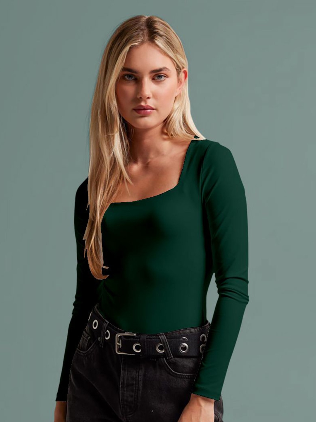 

Dream Beauty Fashion Women Fitted Crop Top, Green