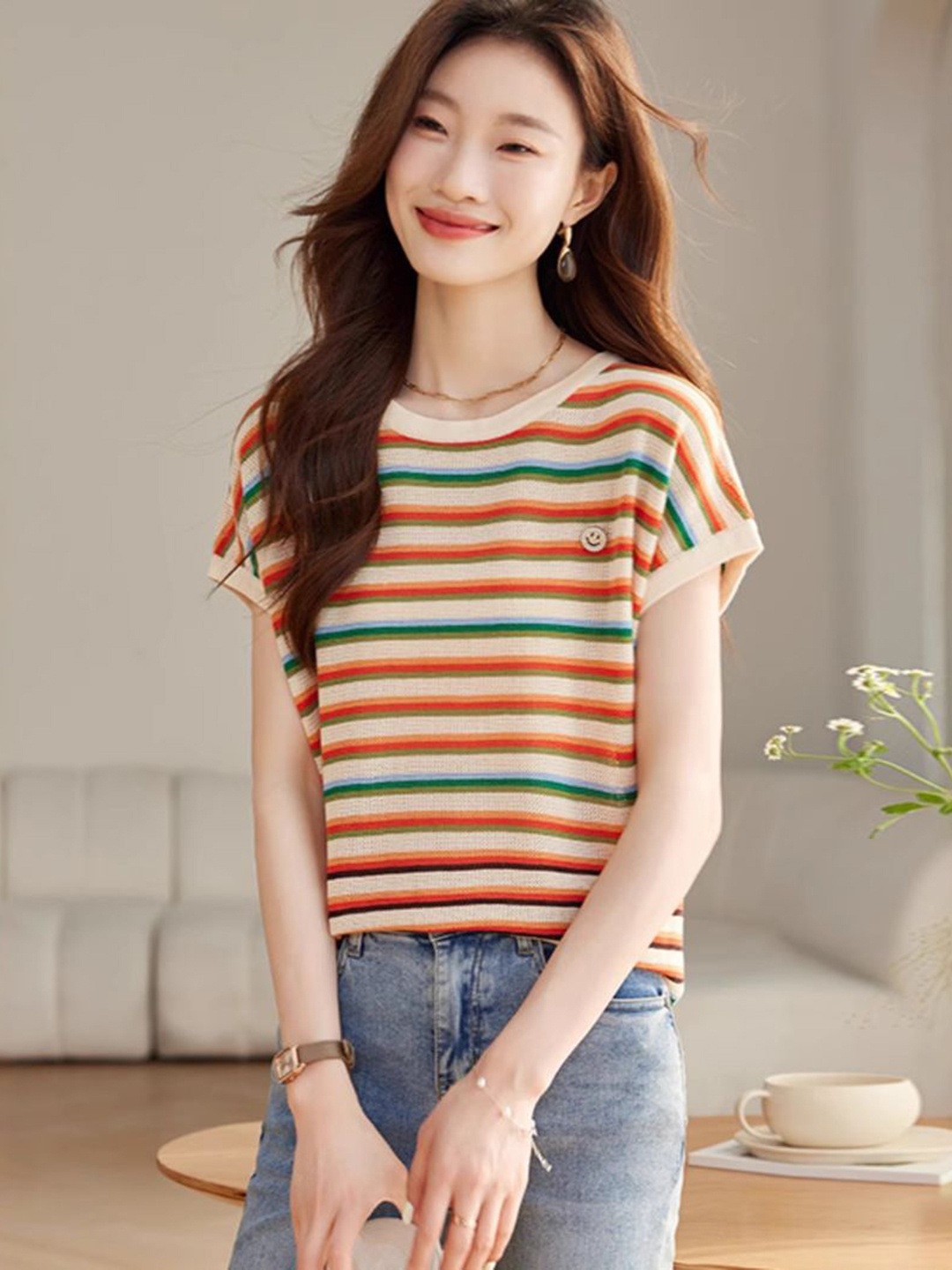

StyleCast Women T-shirt, Beige