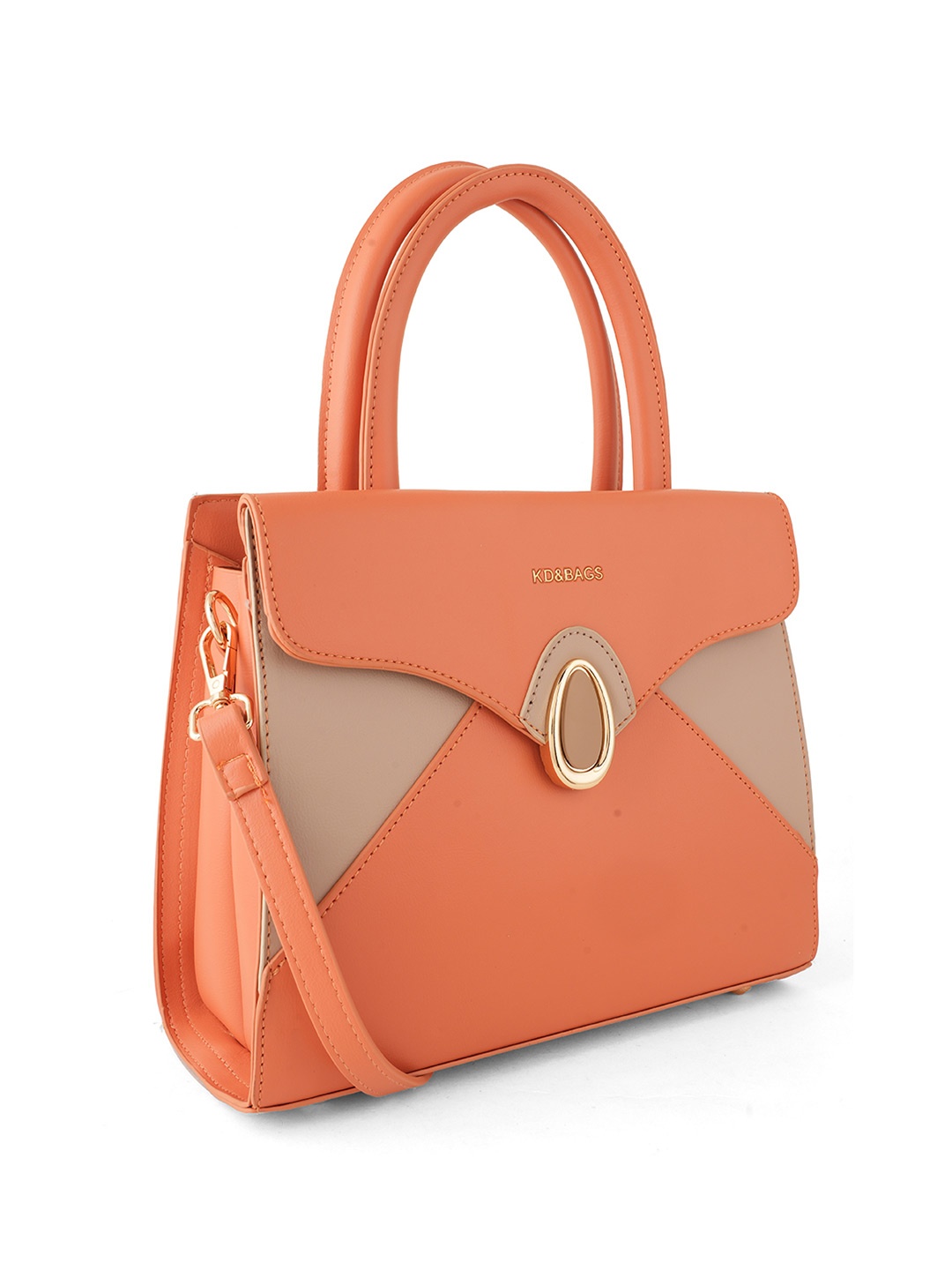 

Flingo PU Oversized Structured Handheld Bag, Orange