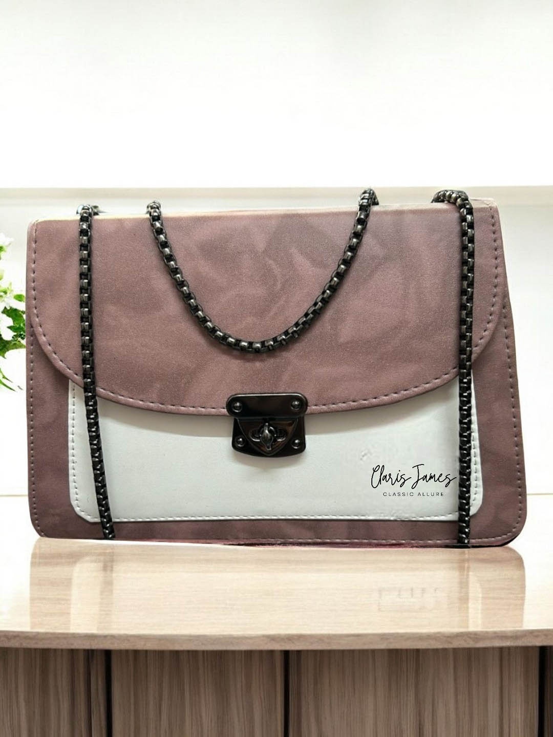 

CLARIS JAMES PU Sling Bag, Pink