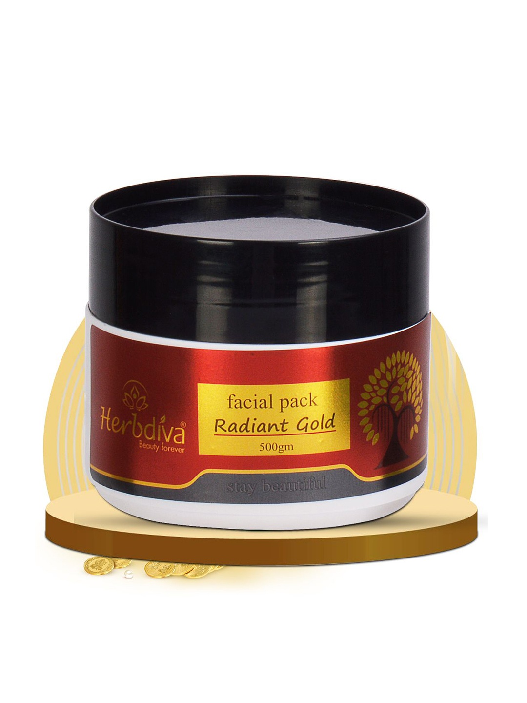 

Herbdiva Radiant Gold Face Pack- 500 g, White