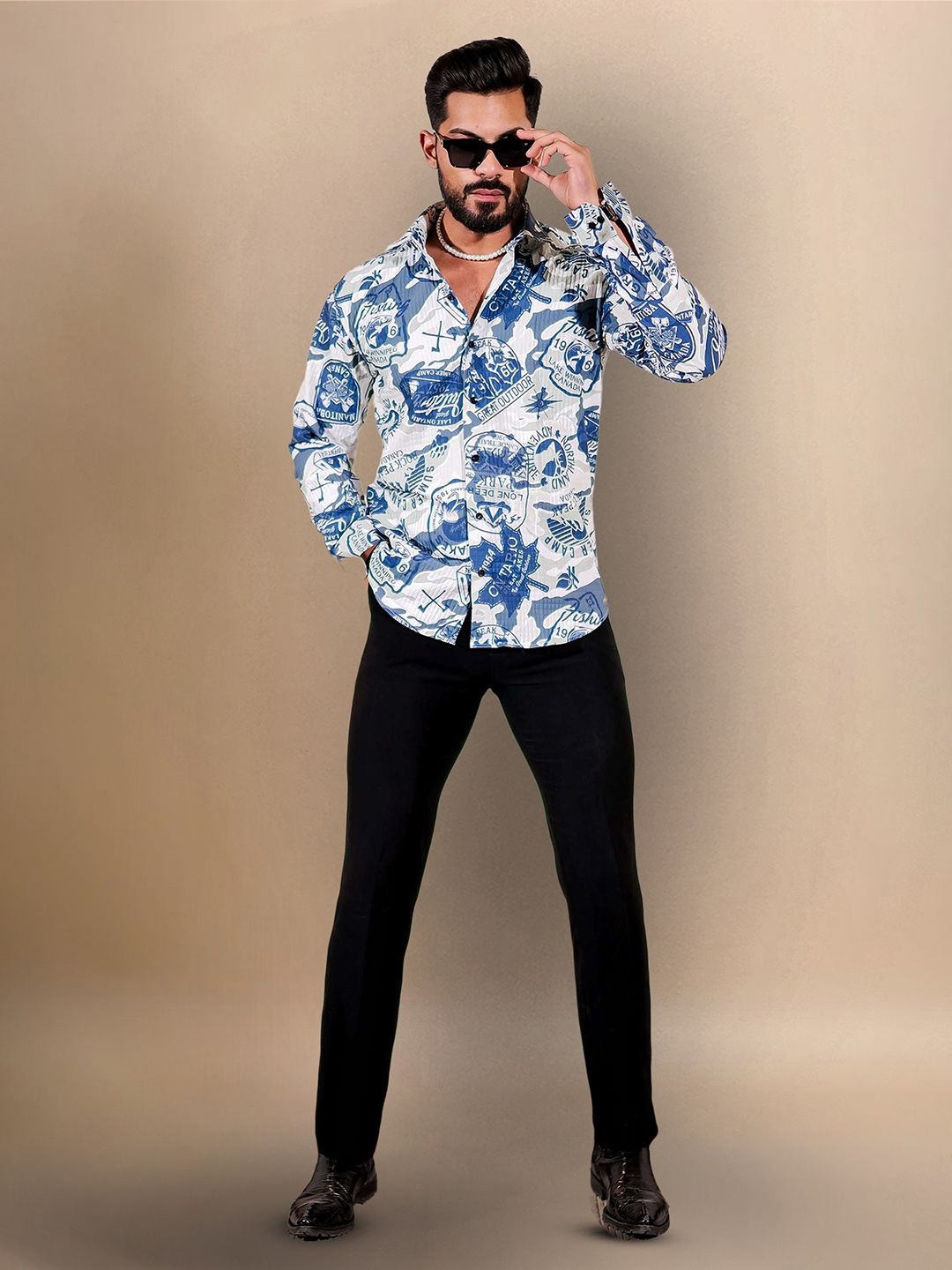 

Moda Rapido Men Original Opaque Printed Casual Shirt, Multi