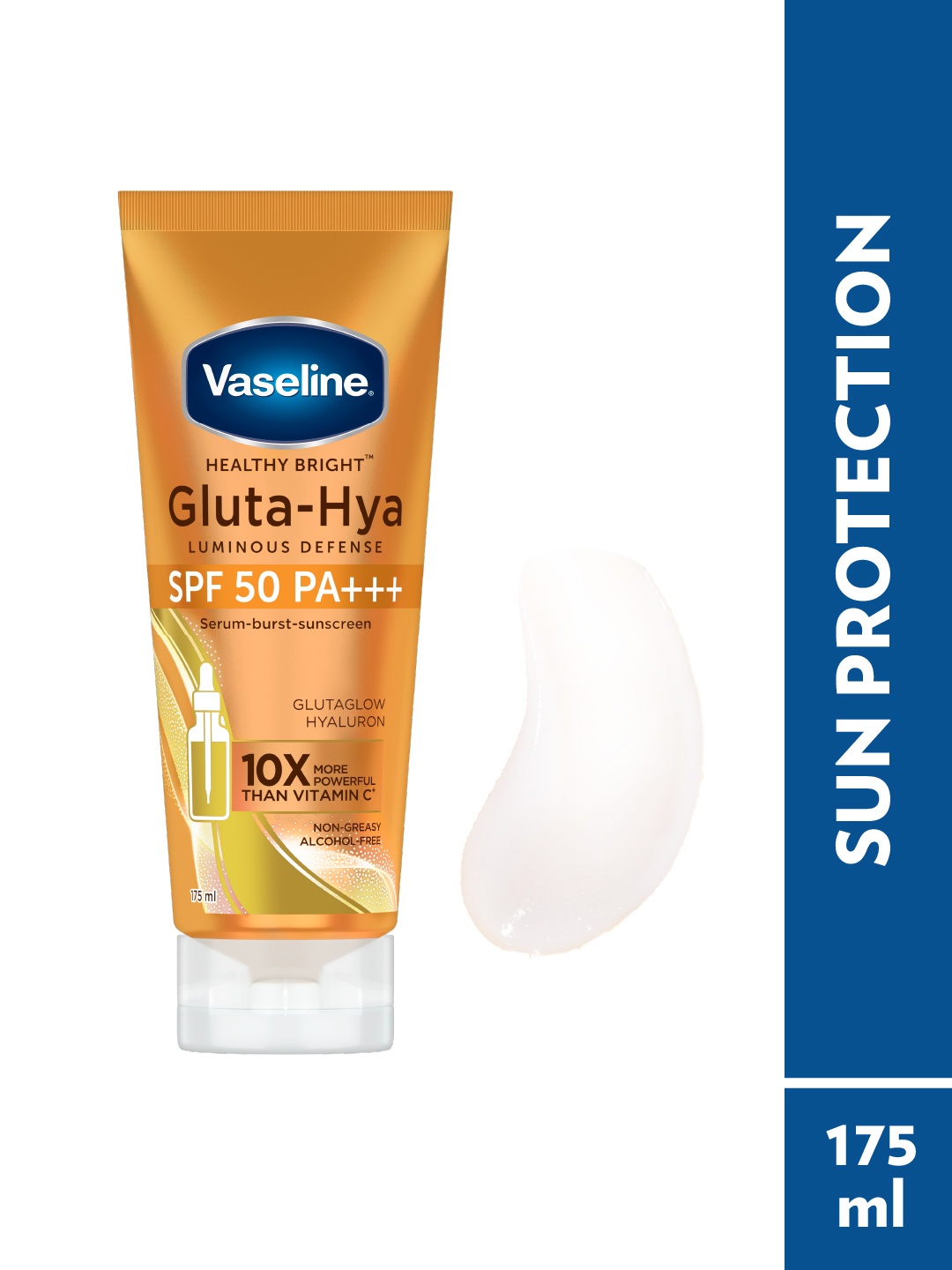 

Vaseline Gluta-Hya Luminous Defense SPF 50 PA+++ Sunscreen - 175 ml, Orange