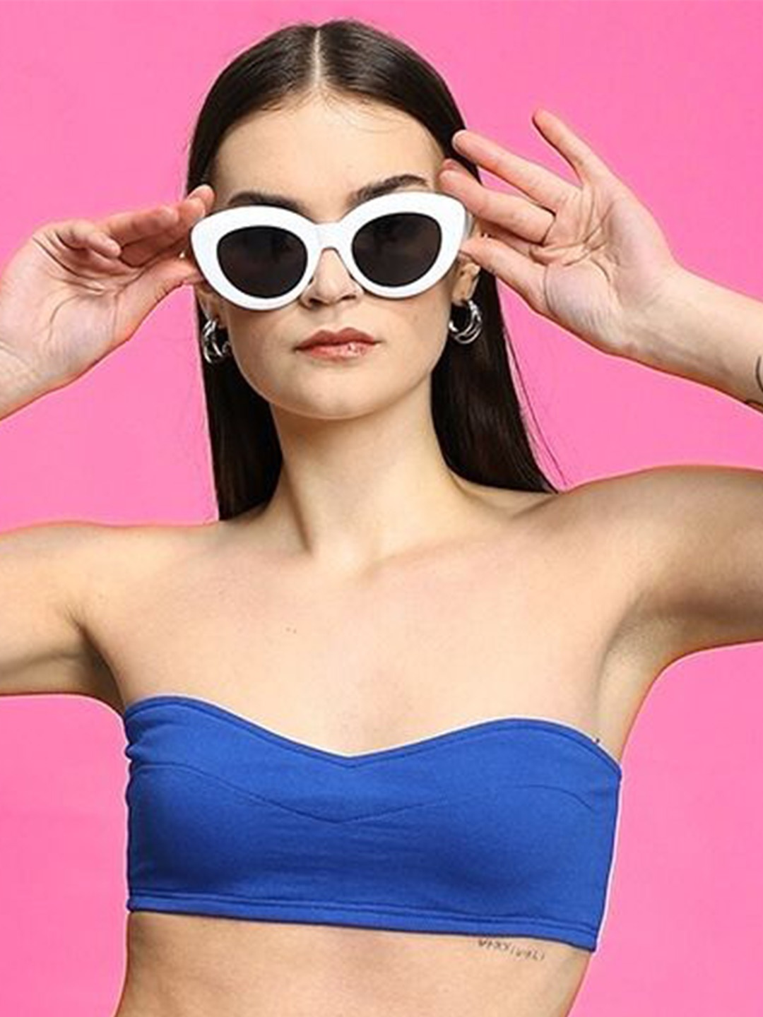 

WEARDUDS Cotton Tube Top, Blue