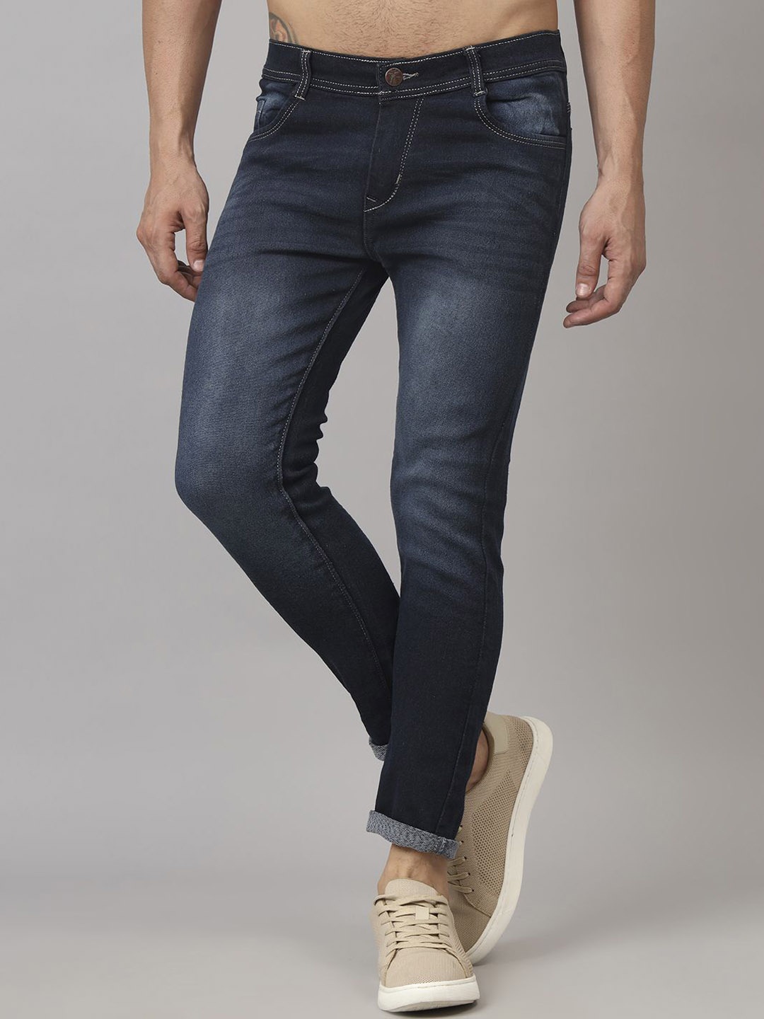 

Moda Rapido Men Classic Relaxed Fit Light Fade Jeans, Blue
