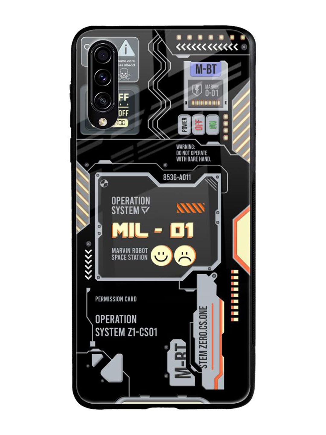 

QRIOH Typography Printed Samsung Galaxy A50s Back Case Mobile Accessories, Black