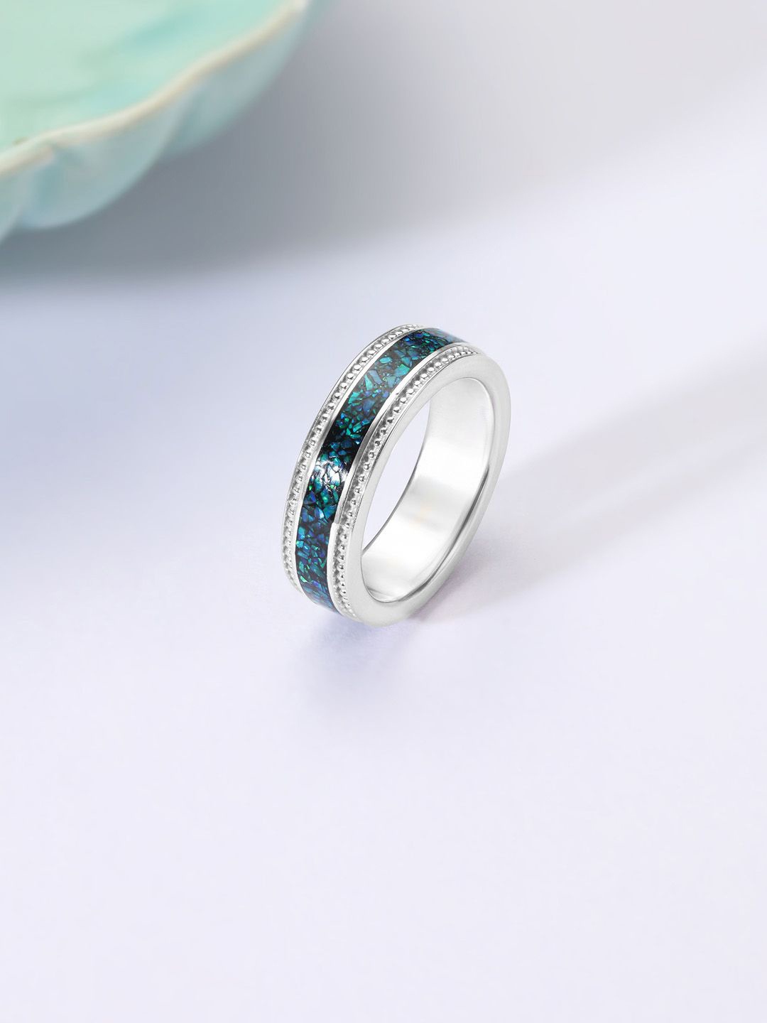 

Mia by Tanishq 925 Sterling Silver Opal Stone Studded Ethereal Glow Finger Ring