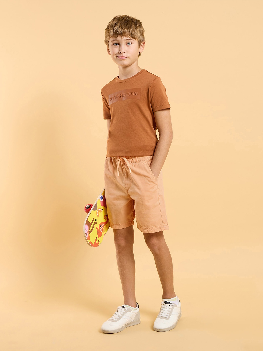 

U.S. Polo Assn. Kids Boys Chino Shorts, Peach