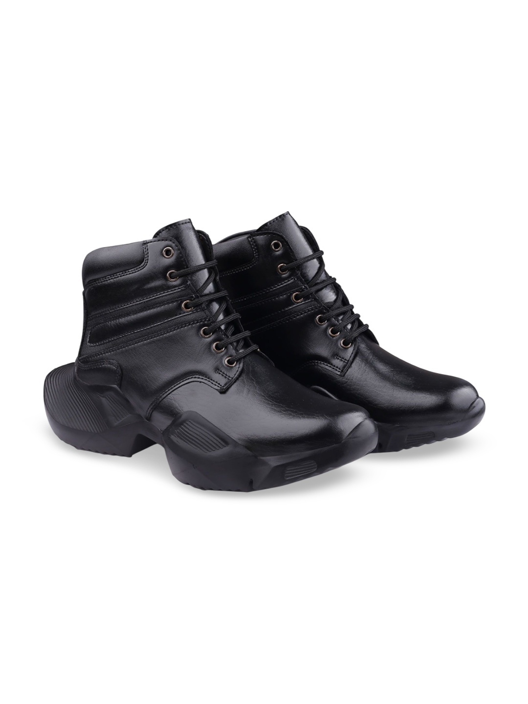 

riffway Men Casual Ankle Lace-Up Weight Boots, Black