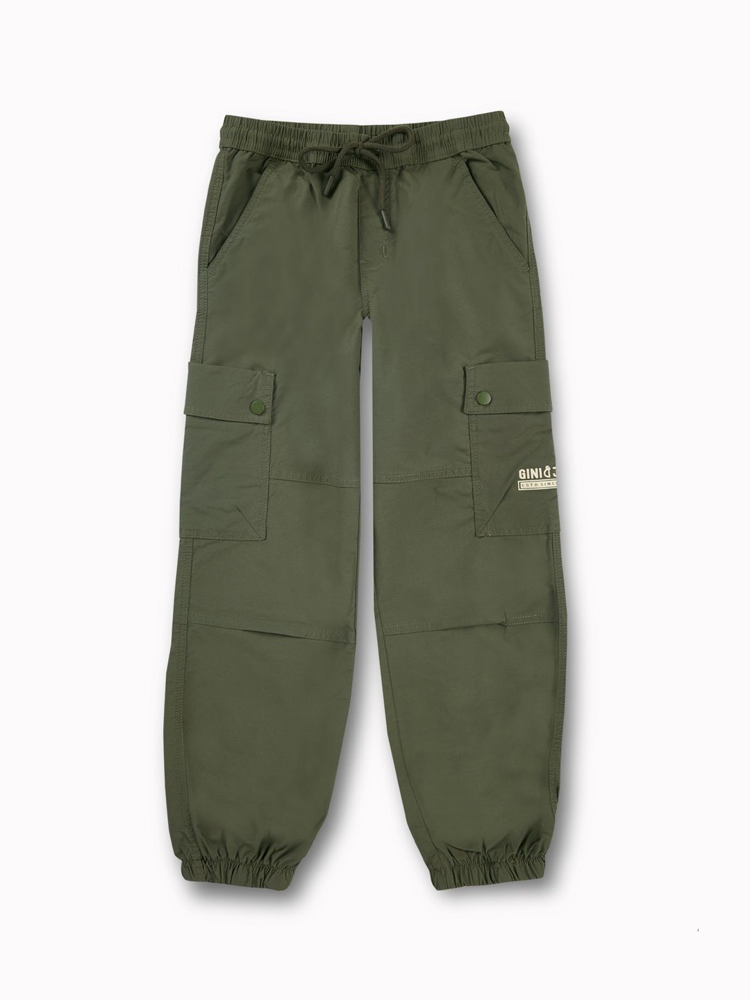 

Gini and Jony Boys Comfort Cargos Trousers, Olive