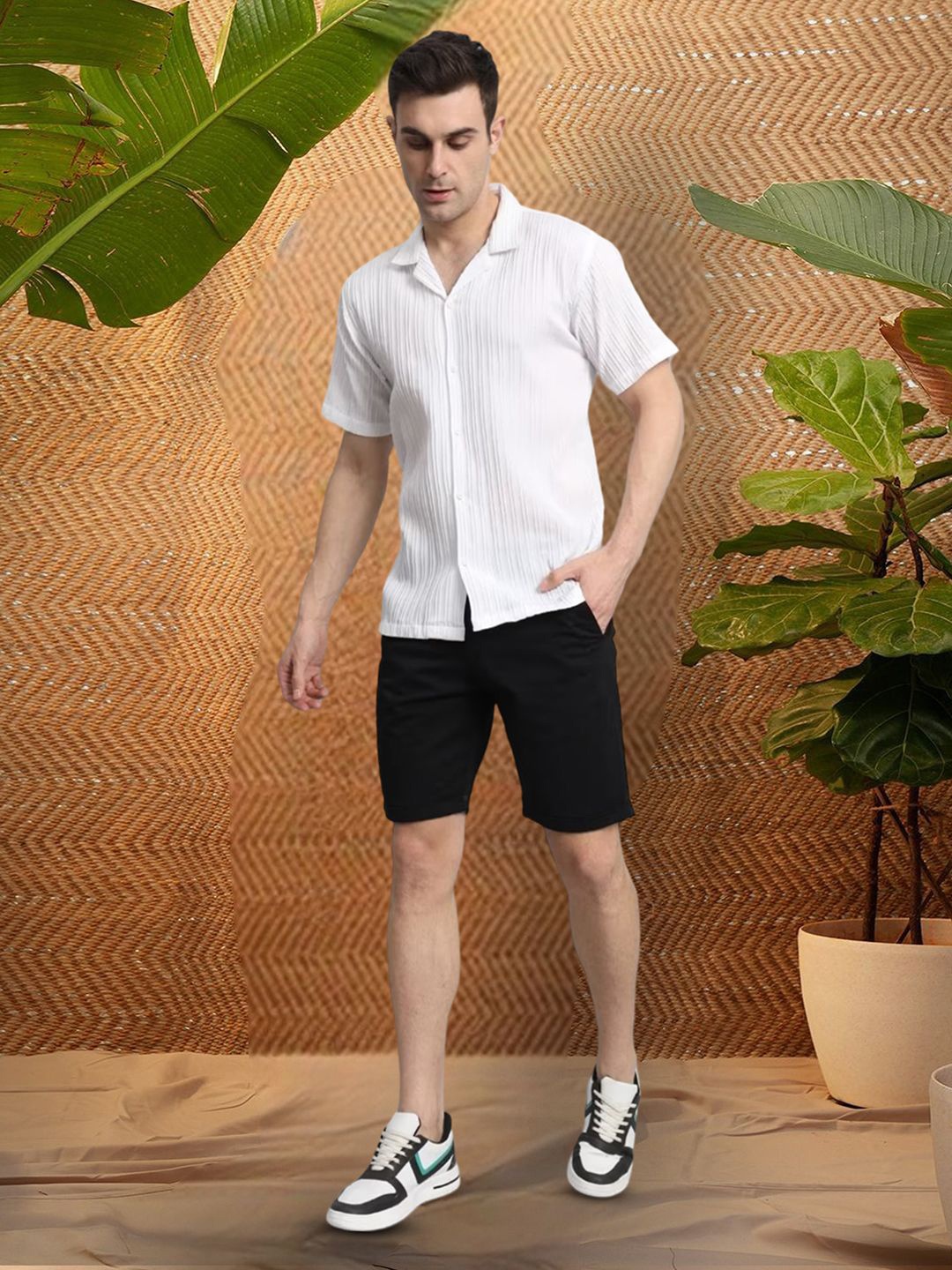 

Moda Rapido Men Original Opaque Casual Shirt, White
