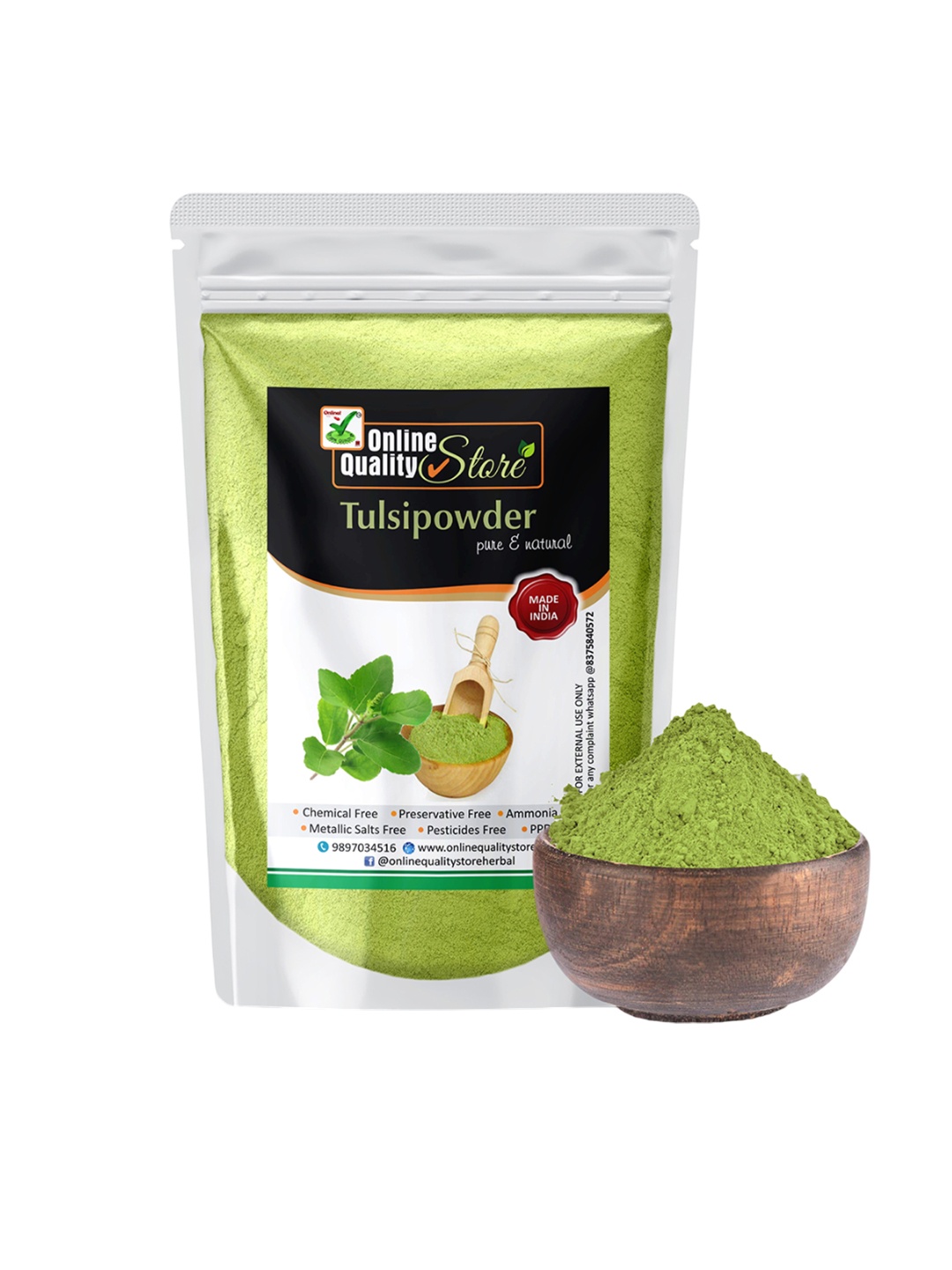 

Online Quality Store Natural Tulsi Powder For Acne or Blemishes - 700 g, Green