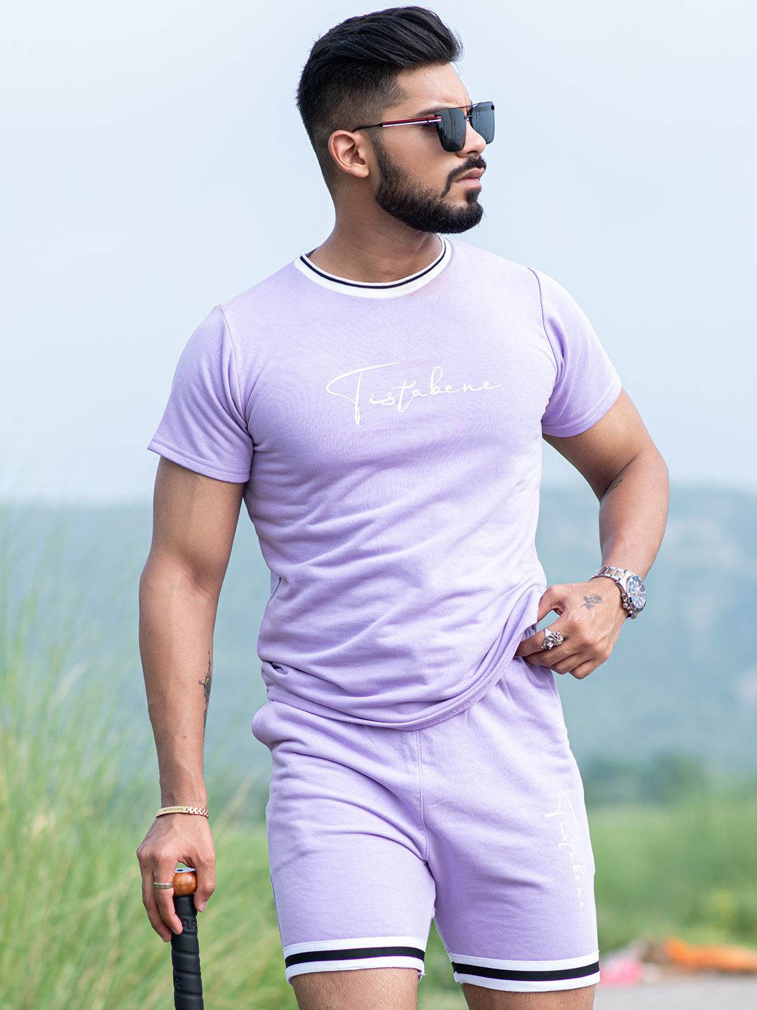 

Tistabene Printed T-Shirt With Shorts, Lavender
