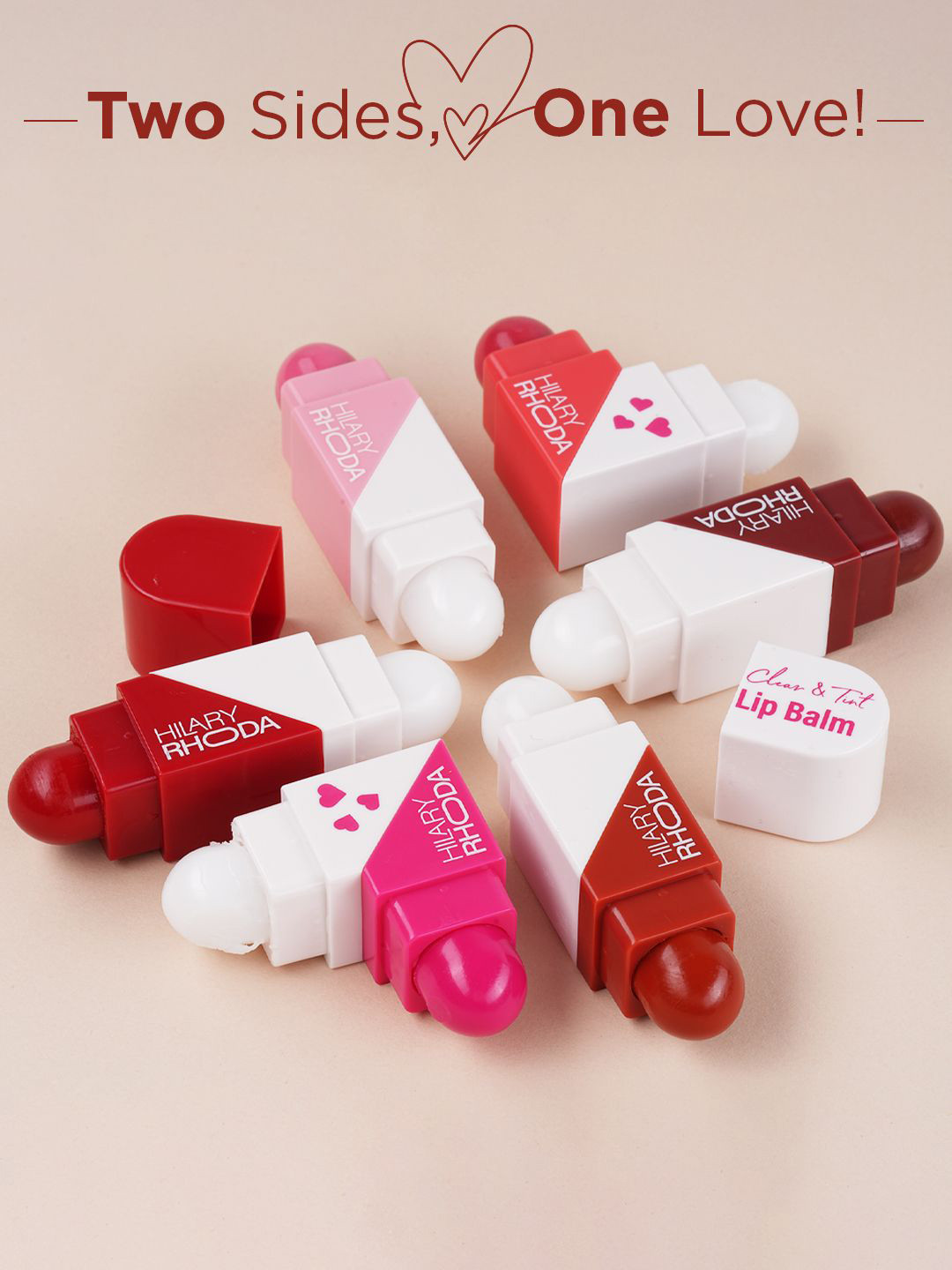 

Hilary Rhoda 2 Sided Clear & Tint Lip Balm With Shea Butter-2.27g Each Side - 06 Red Love