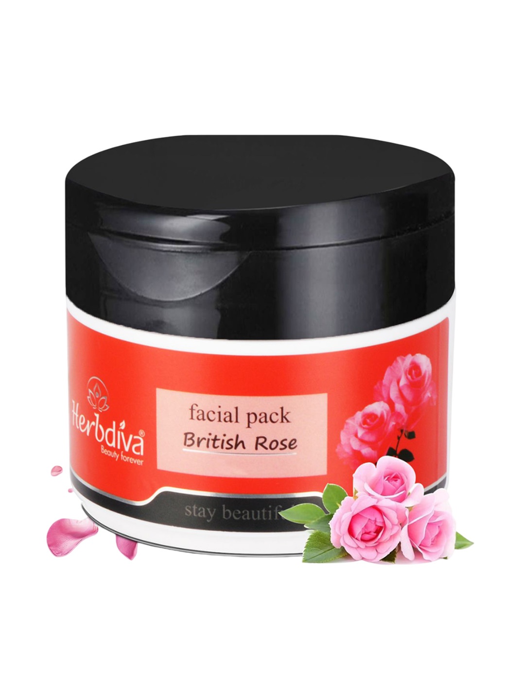 

Herbdiva British Rose Hydrating & Refreshing Face Pack - 250 g, White