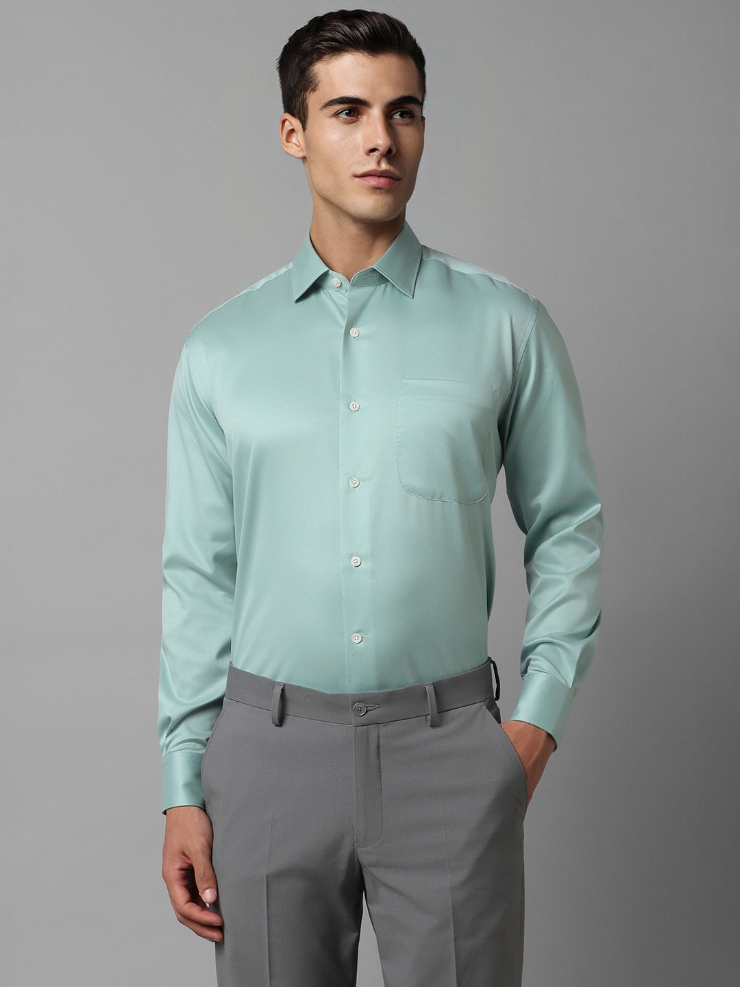 

Luxure by Louis Philippe Men Opaque Formal Shirt, Green