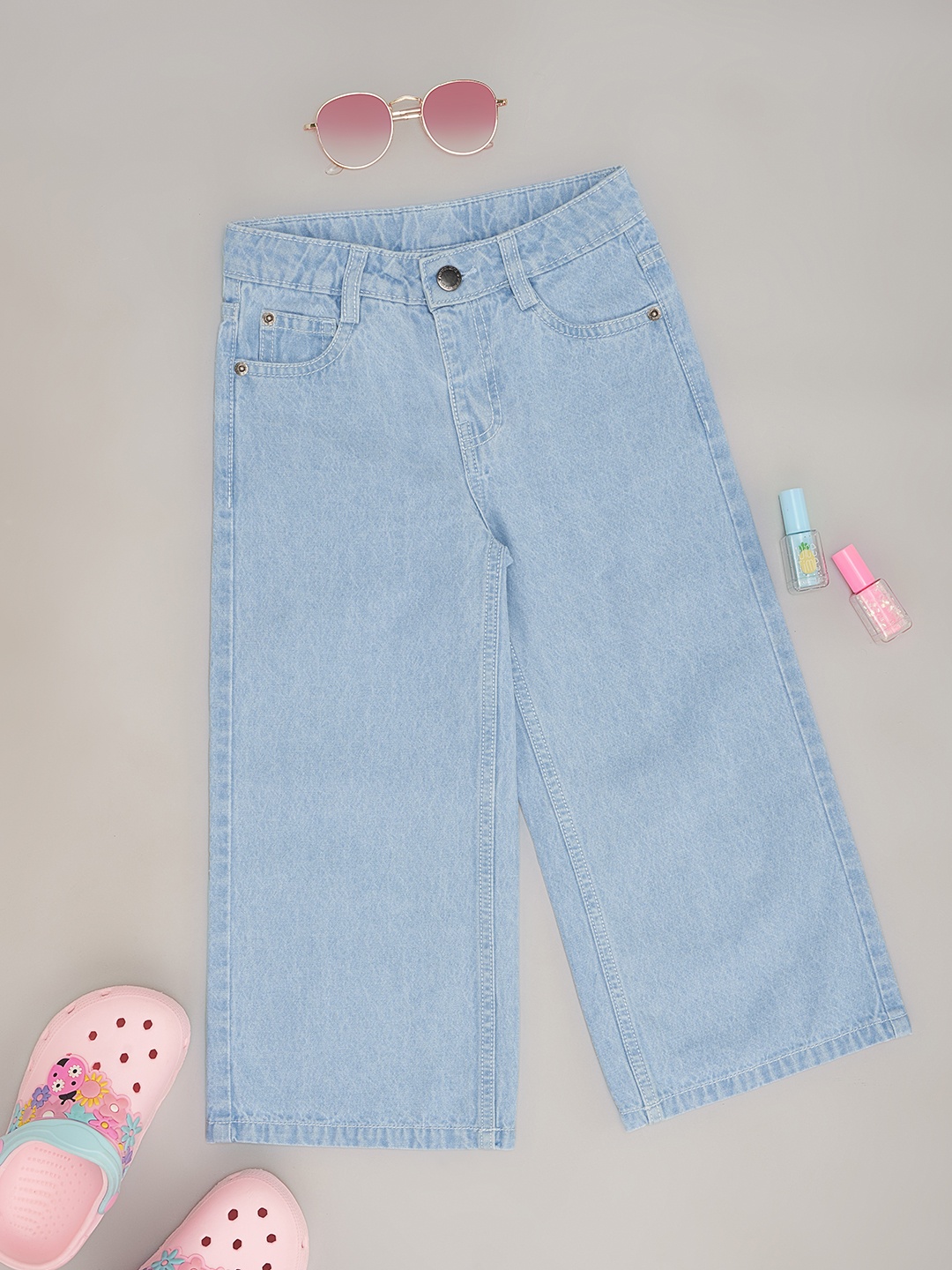 

Pantaloons Junior Girls Flared Jeans, Blue