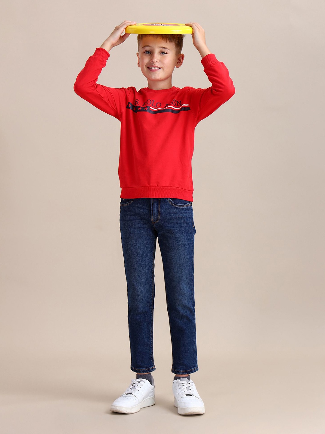 

U.S. Polo Assn. Kids Boys Slim Fit Light Fade Stretchable Jeans, Blue