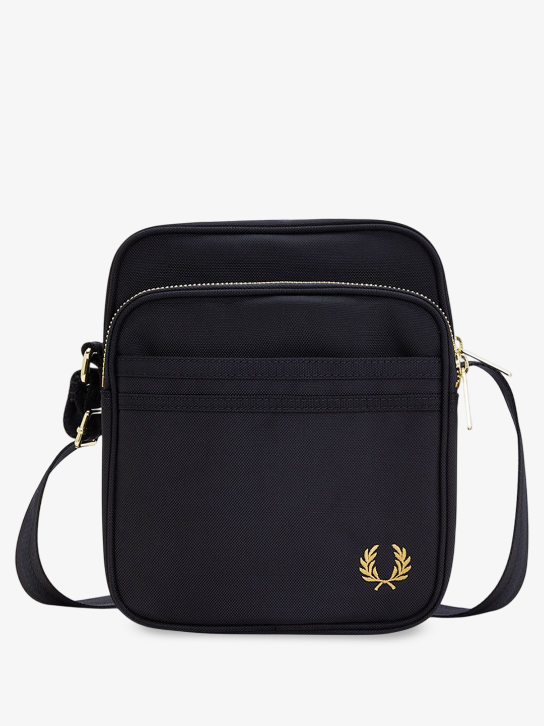 

Fred Perry Structured Sling Bag with Fringed, Black