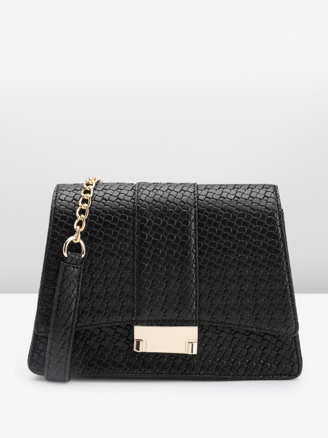 

Carlton London Textured Trapeze Sling Bag, Black