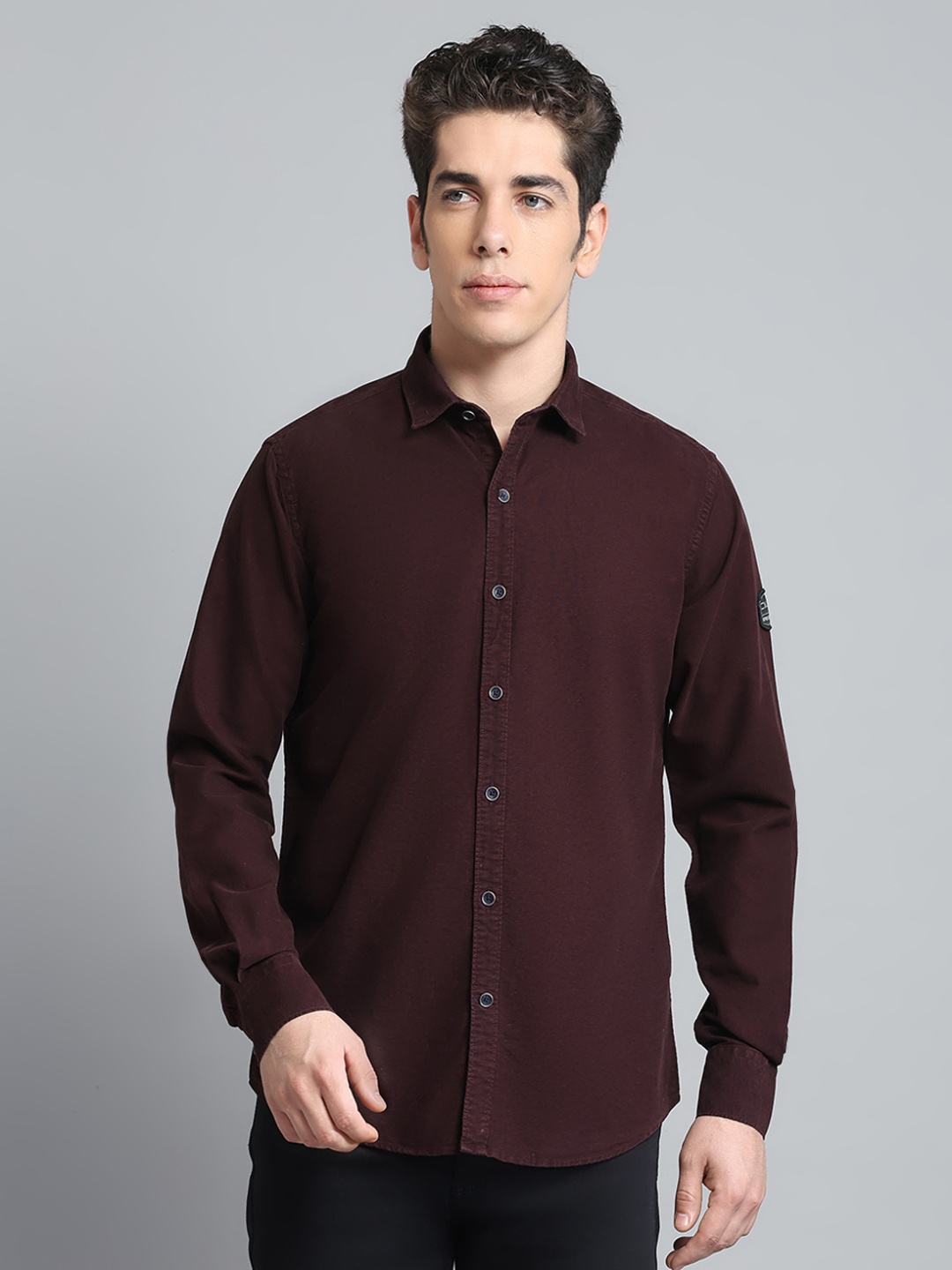 

Monte Carlo Men Opaque Casual Shirt, Maroon