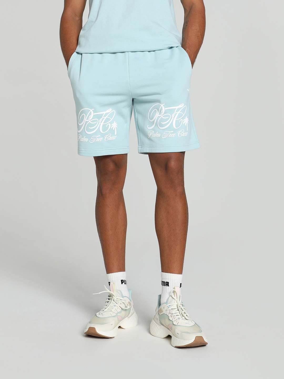 

Puma x Palm Tree Crew Men Relaxed Fit Shorts, Blue