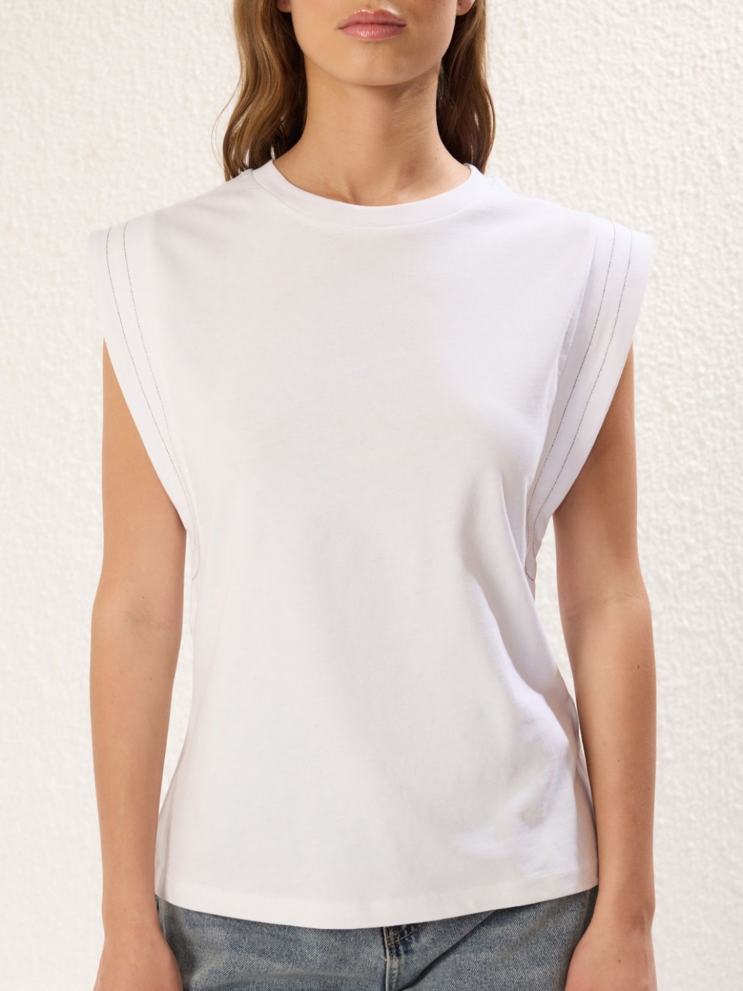 

Trendyol Women Henley Neck Extended Sleeves Pockets T-shirt, Na
