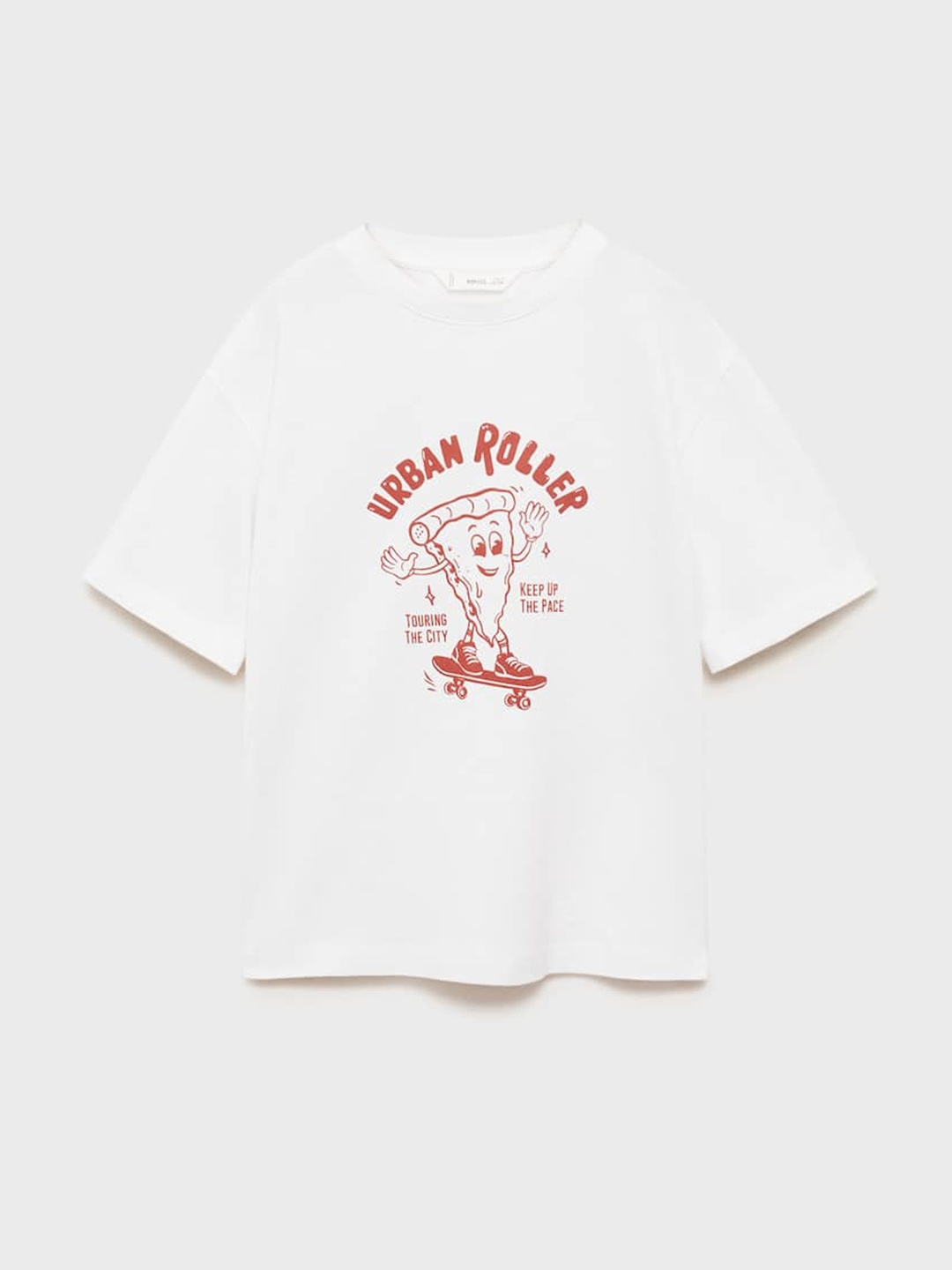 

Mango Kids Boys Typography Printed Oversized T-shirt, White