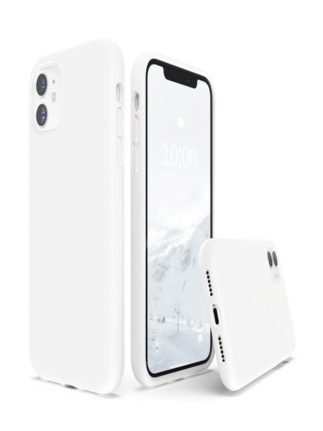 

LIRAMARK Solid Printed iPhone 11 Back Case Mobile Accessories, White