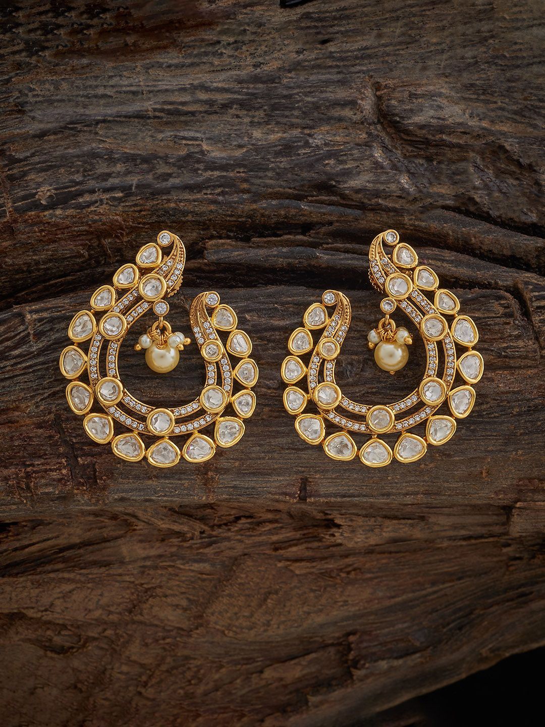 

Kushal's Fashion Jewellery Contemporary Studs Earrings, White